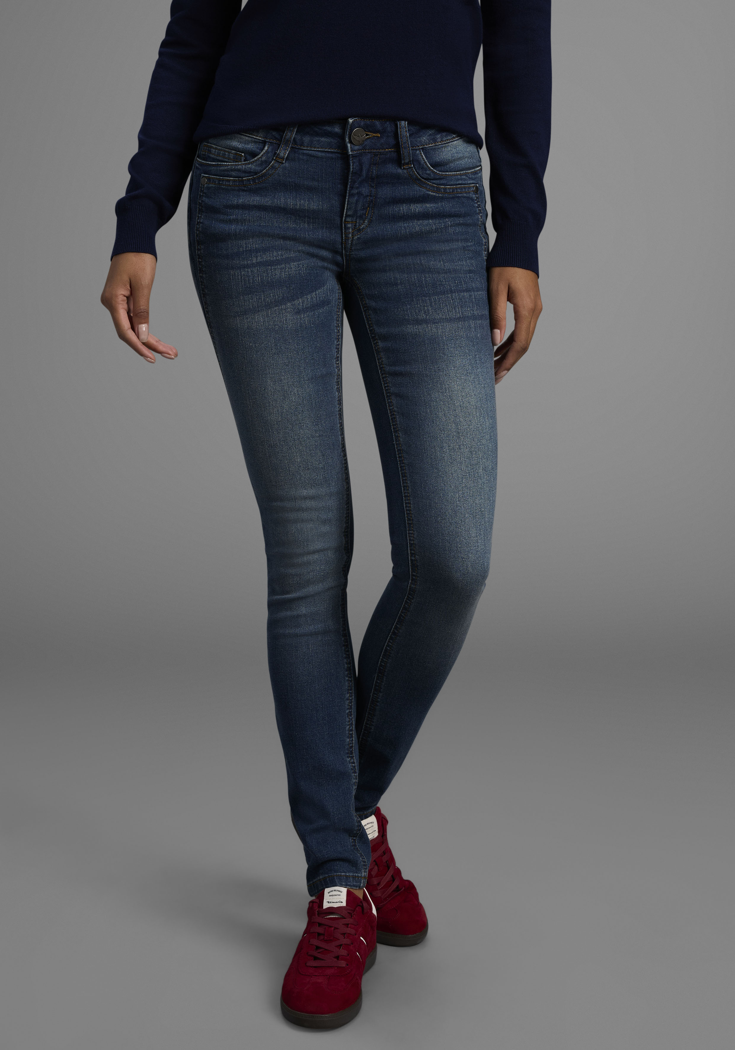 Arizona 5-Pocket-Jeans "mit Keileinsätzen" extra-enger Beinschnitt, niedrige Leibhöhe