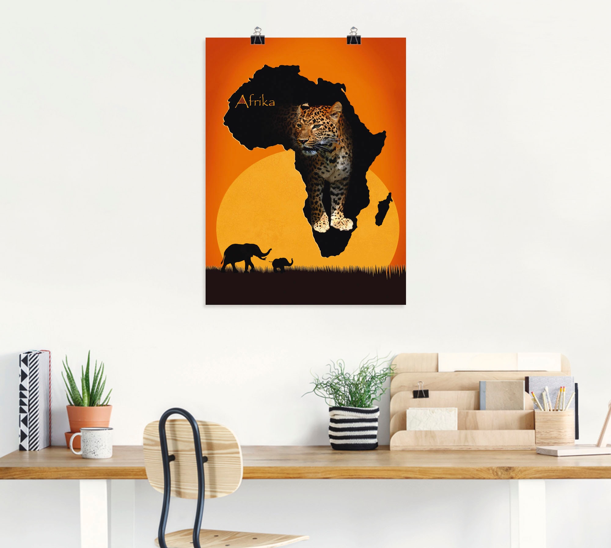 Artland Poster »Afrika der schwarze Kontinent« Wildtiere 1 Stk. tlg. ohne Rahmen