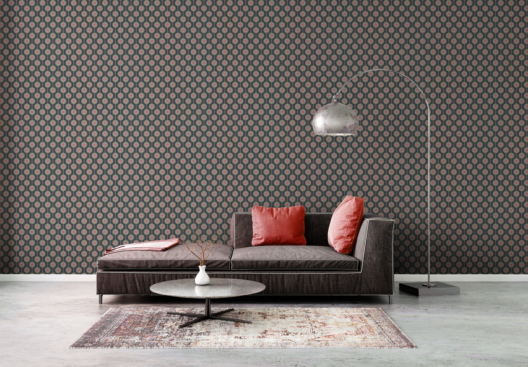 A.S. Création Vliestapete "Retro Chic Grafik-Tapete Mustertapete Retro 3D" matt strukturiert Vintage Vliestapete für Schlafzimmer Küche Wohnzimmer Grafik Design