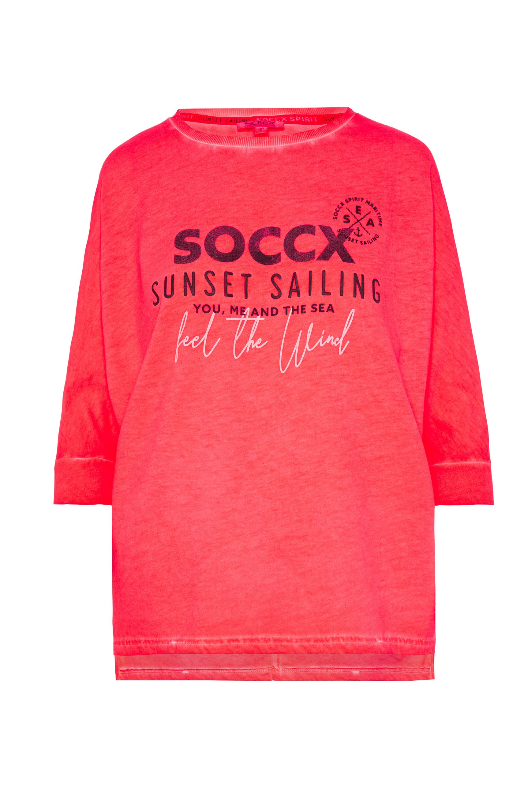 SOCCX 3/4-Arm-Shirt, mit längerer Rückenpartie günstig online kaufen