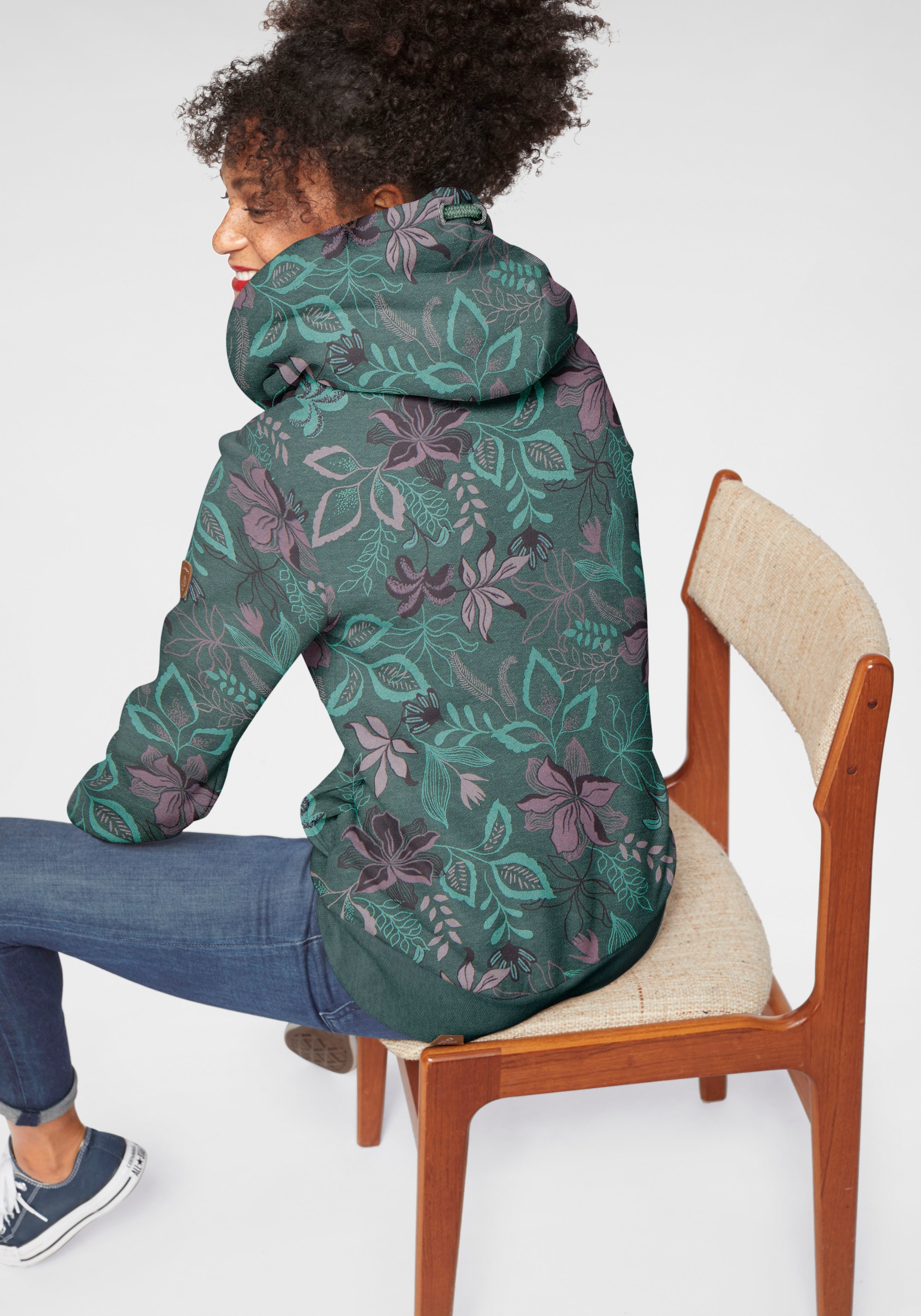 Ragwear Kapuzensweatshirt "GRIPY FLOWERS O", Hoodie mit floralem All Over-D günstig online kaufen