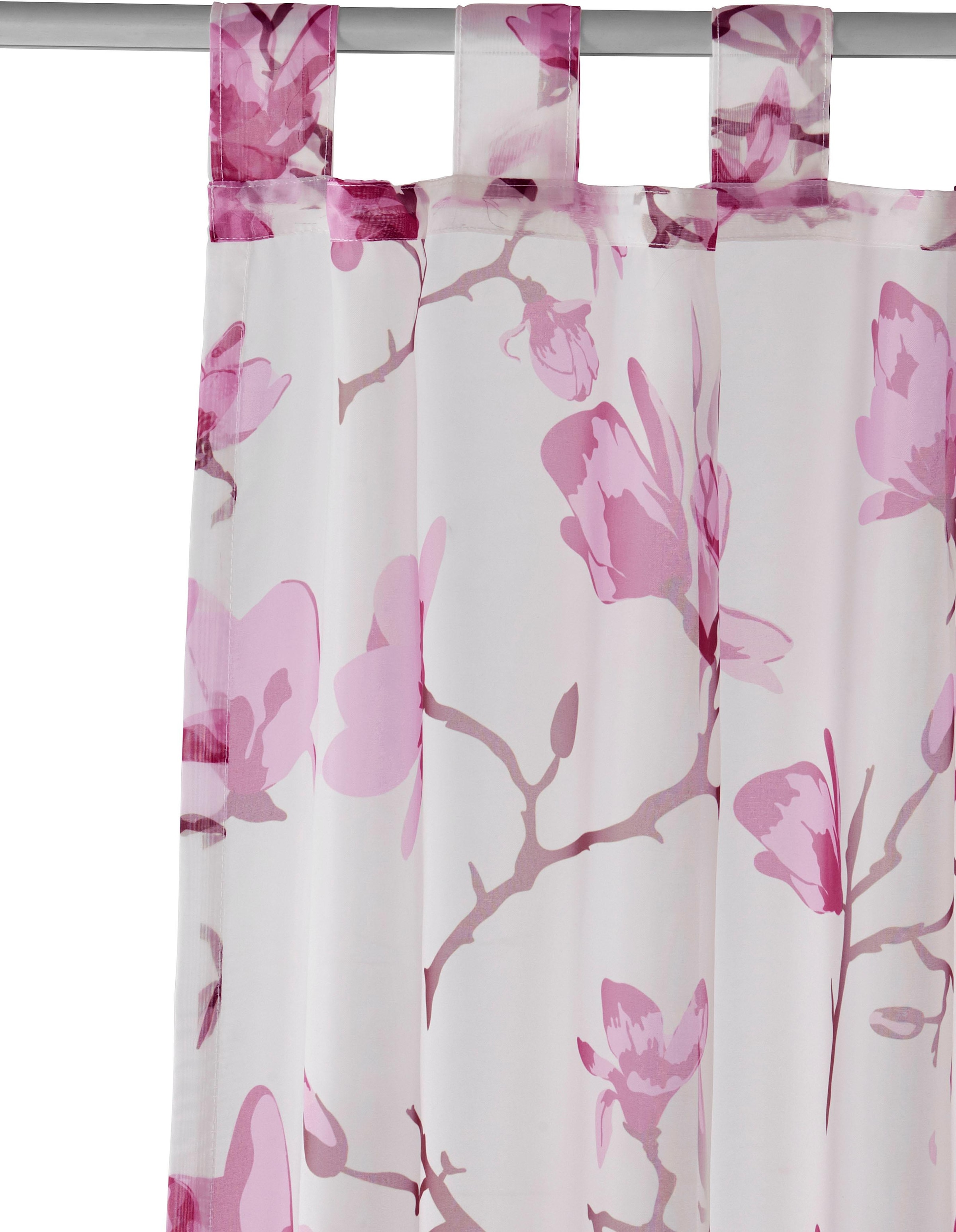 my home Gardine »Orchidee«, (1 St.), Transparent, Voile, Polyester