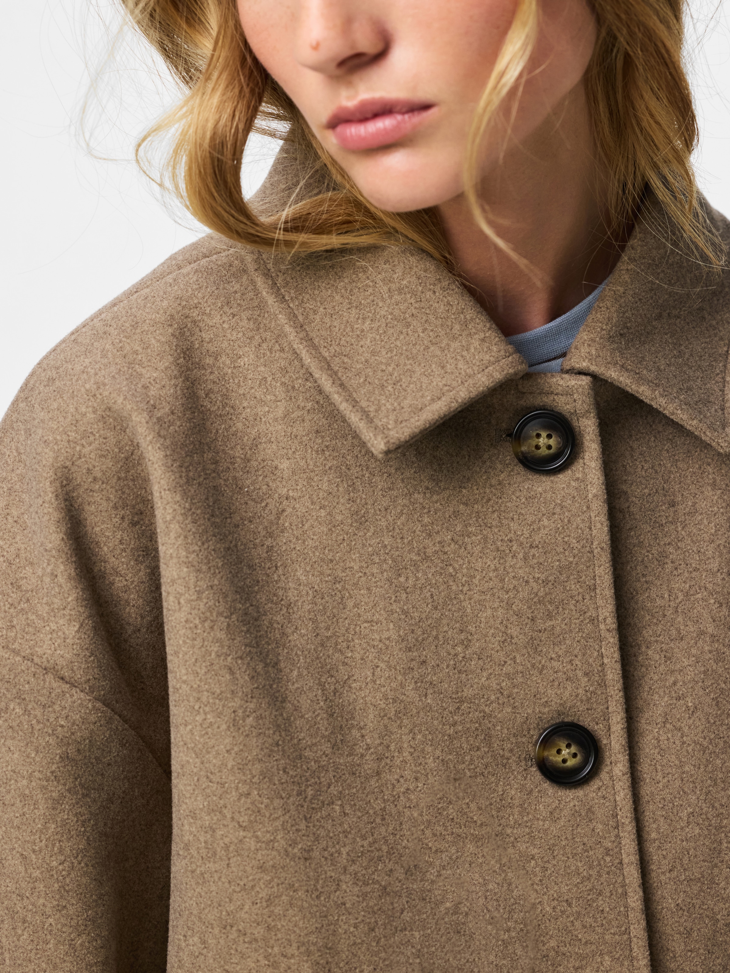 pieces Kurzjacke »PCAYA SHORT COAT NOOS BC« Kunstfaser