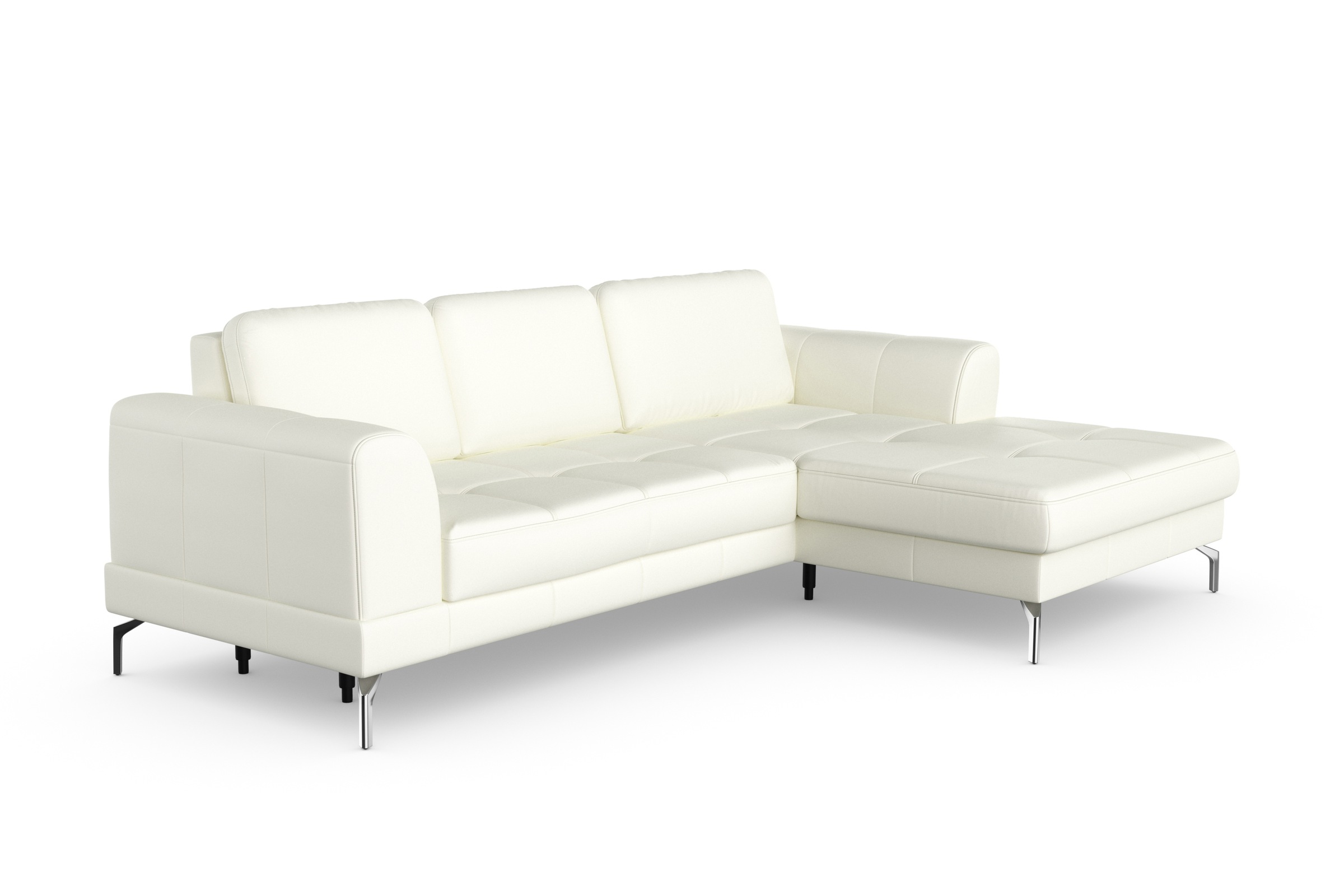 sit&more Ecksofa »Bendigo L-Form«, inklusive Sitztiefenverstellung, Bodenfreiheit 15 cm, 2 Fußfarben