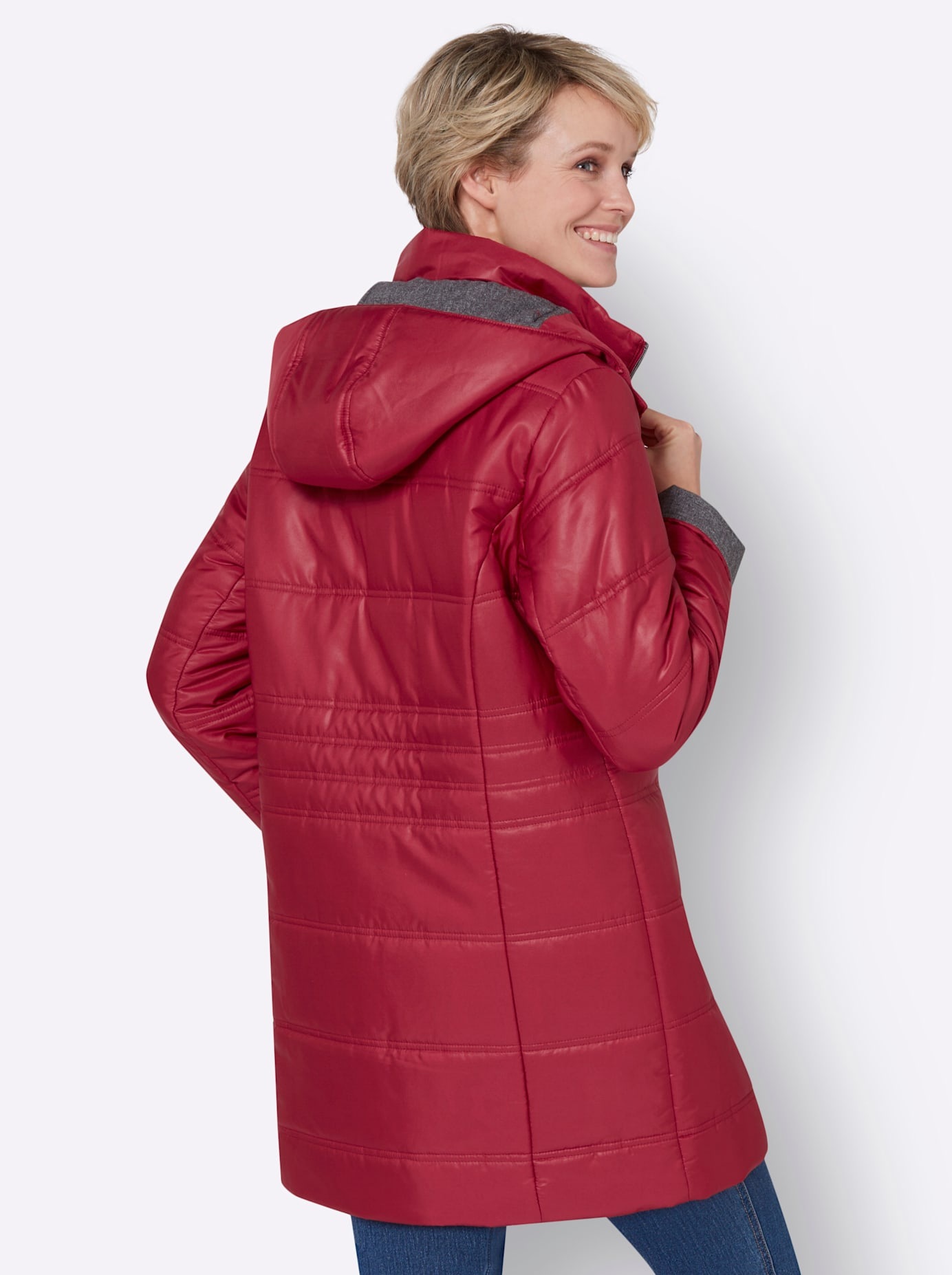 Classic Basics Langjacke, mit Kapuze