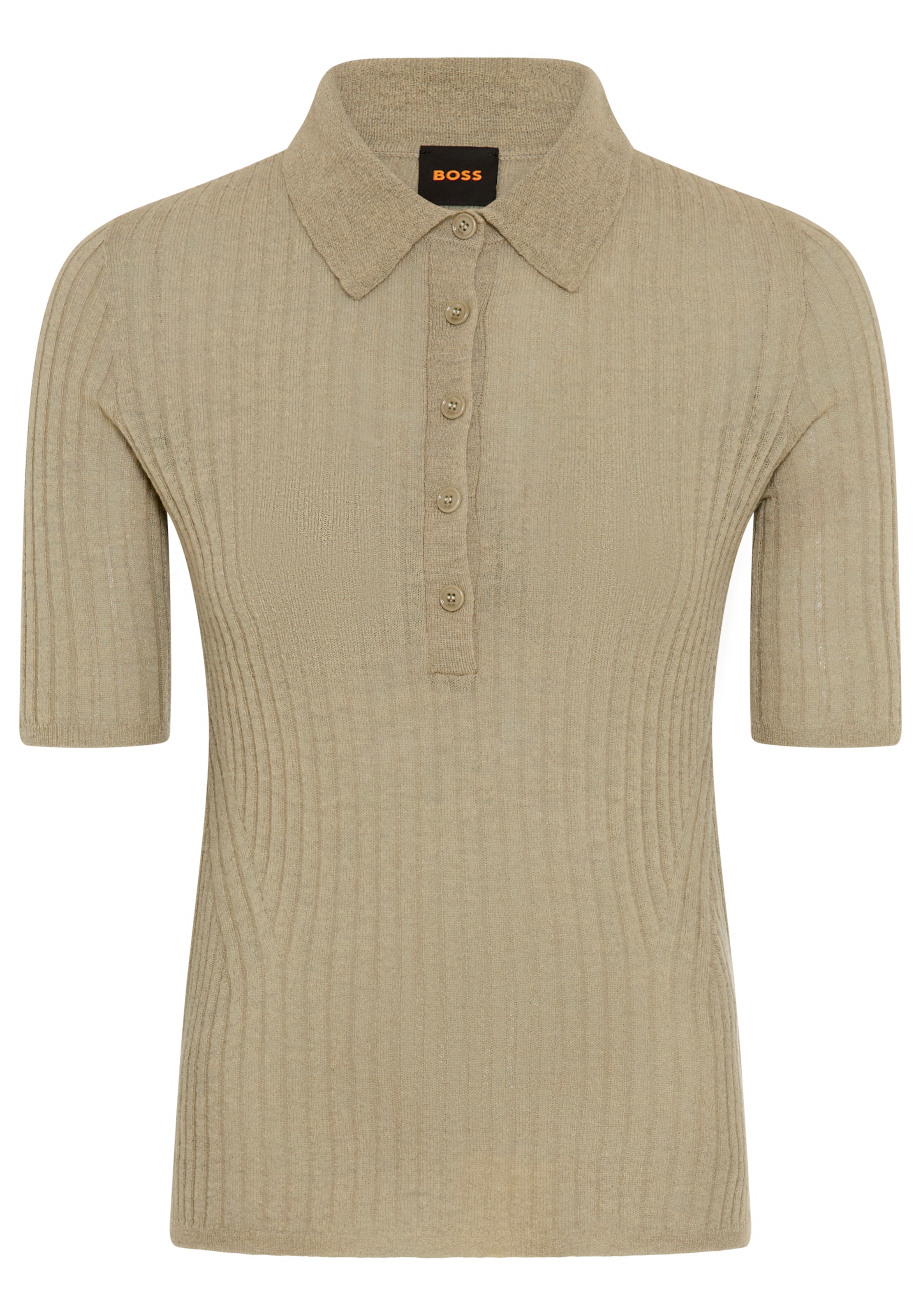 BOSS ORANGE Kurzarmpullover »Fugano Premium Damenmode« aus Schurwollmischung