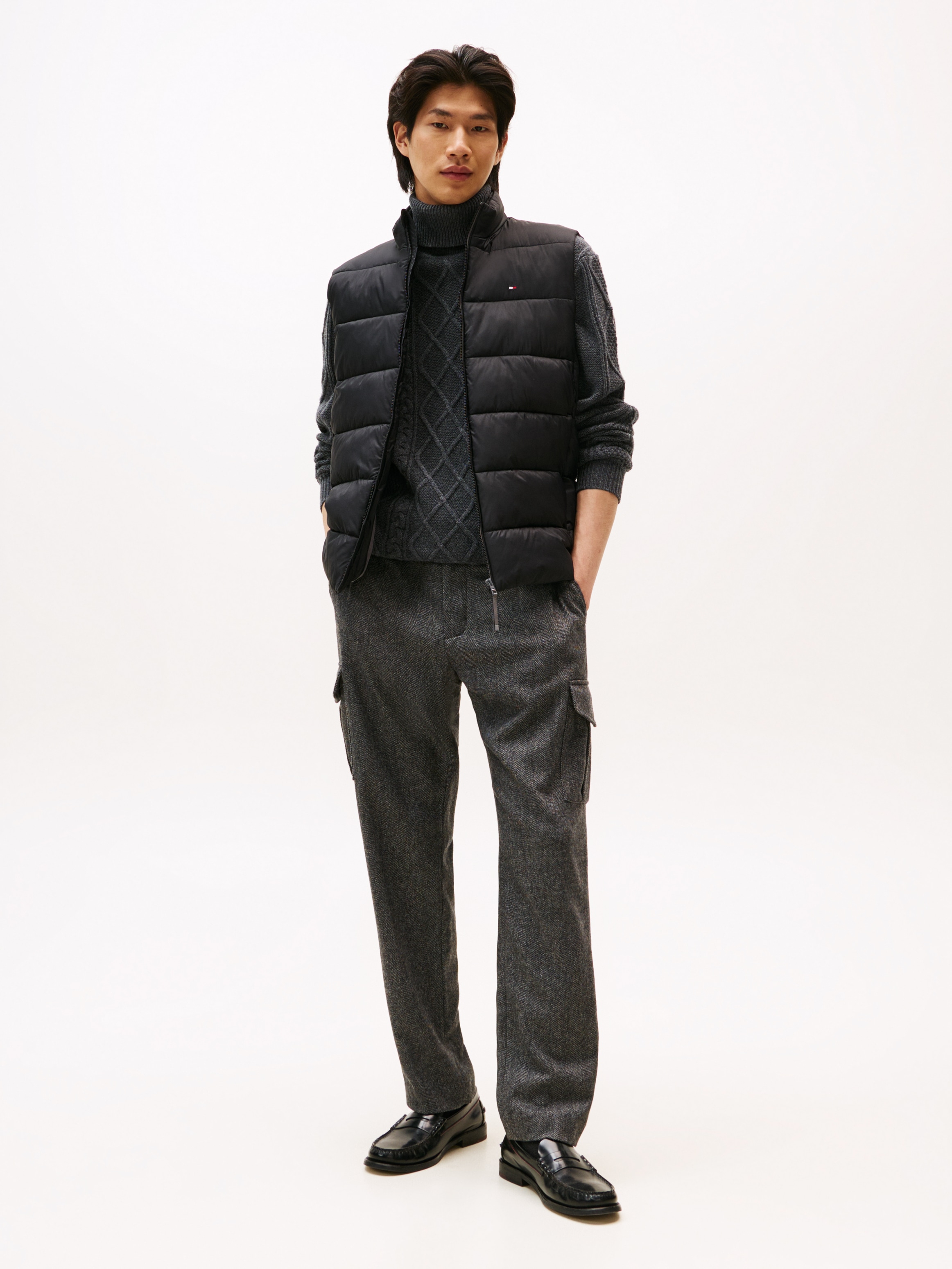 Tommy Hilfiger Steppweste »MID WEIGHT«, mit Stehkragen, leicht wattiert, regular fit