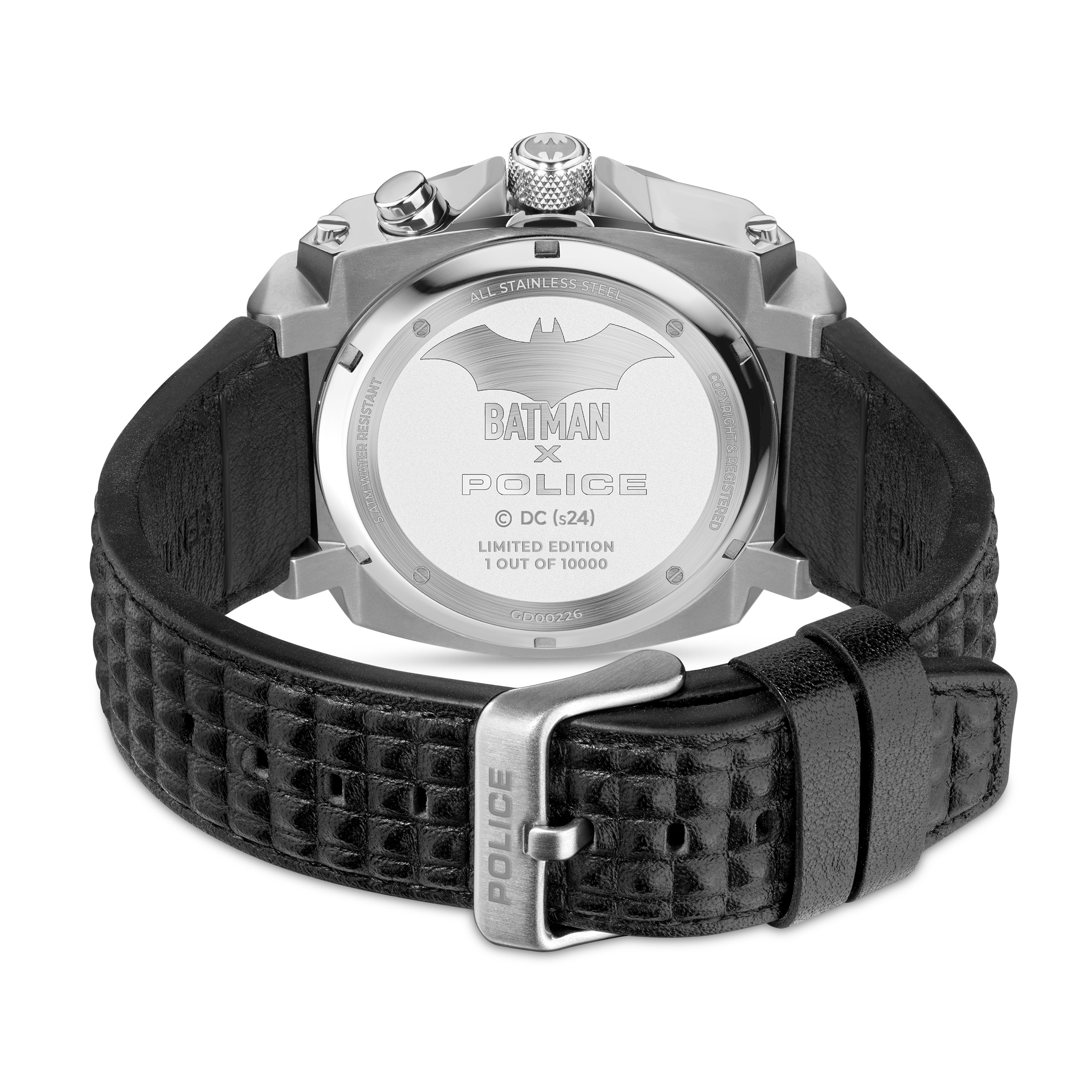 Police Quarzuhr »Batman« Armbanduhr, Herrenuhr, Lederarmband, analog