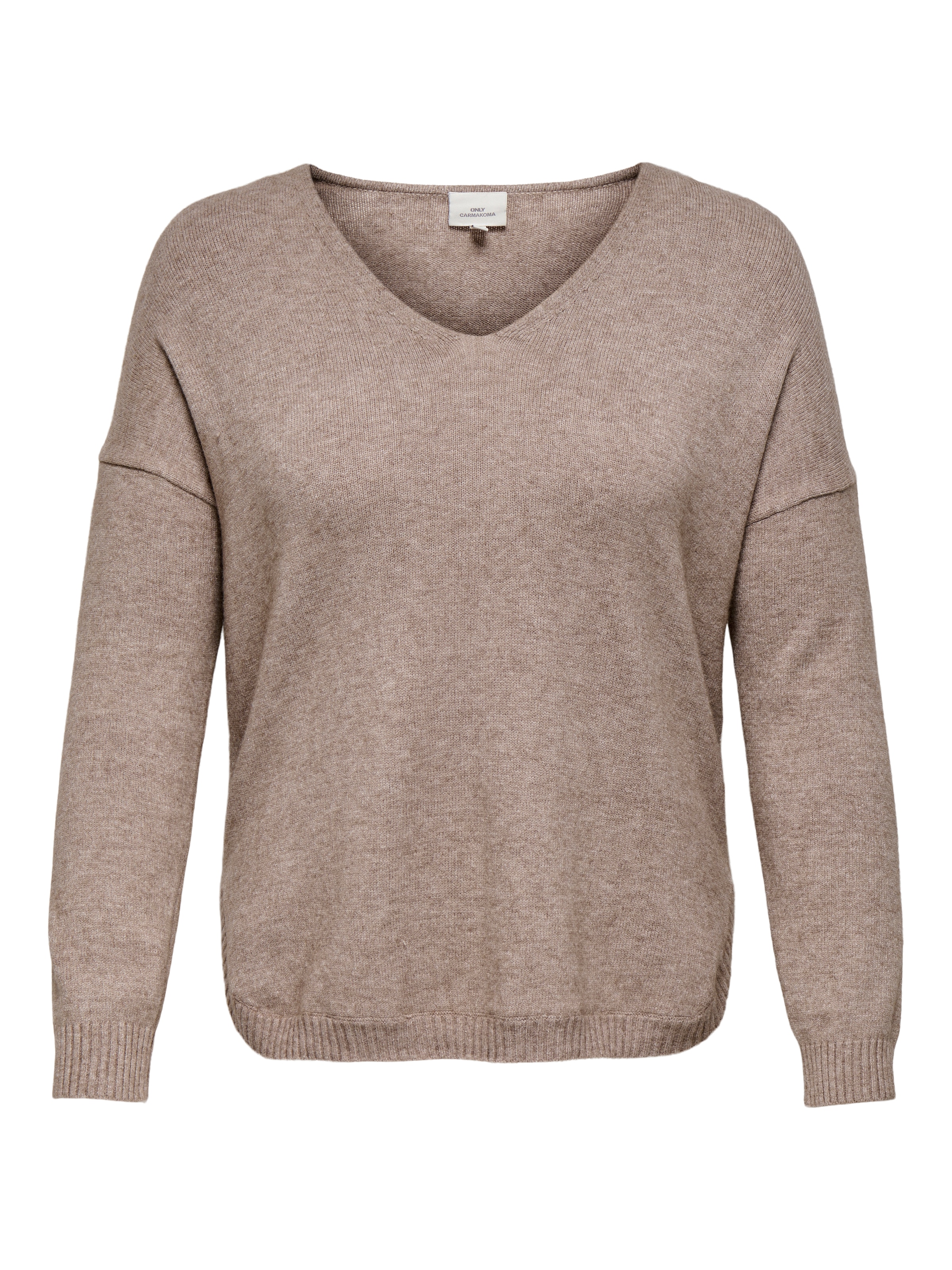 ONLY CARMAKOMA V-Ausschnitt-Pullover »CARMARGARETA LS PULLOVER KNT NOOS«