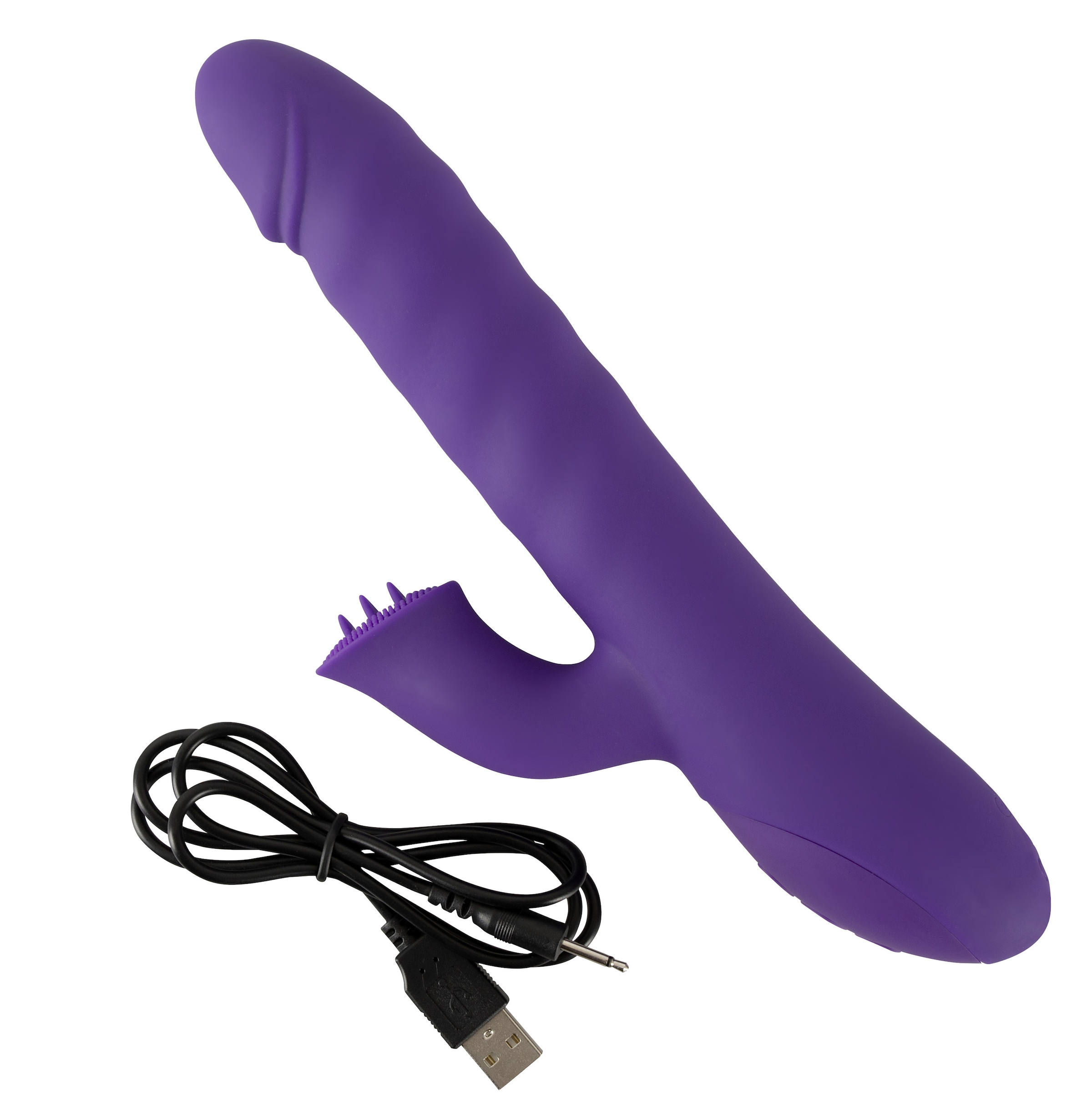 Sweet Smile Vibrator »Stoßvibrator mit Klitorisreizer Thrusting & Rotating Pearl Vibrator«