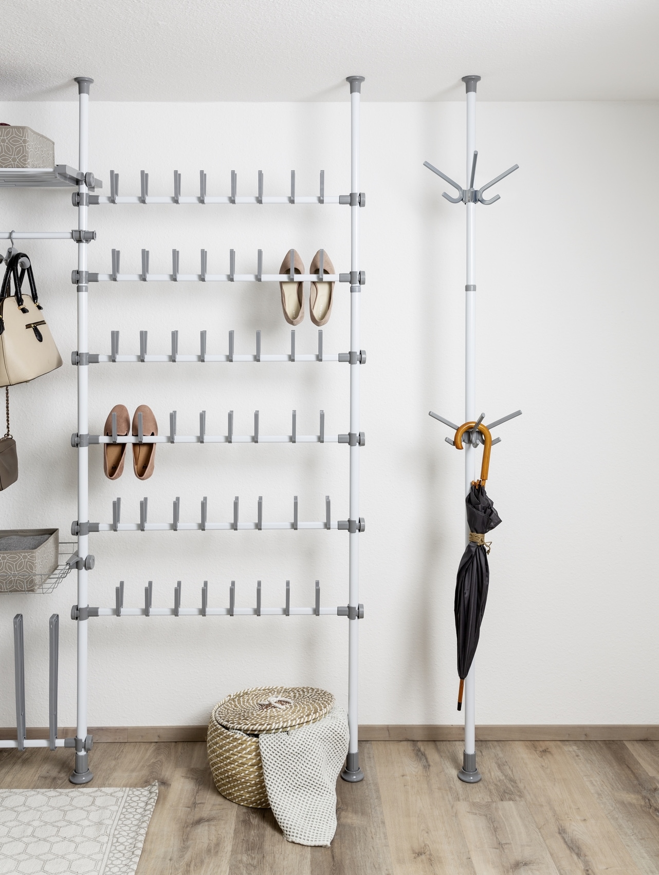 WENKO Teleskopregal »Modell Herkules«, ausziehbare Hauptstange 165-300 cm, passend zur WENKO Herkules-Serie