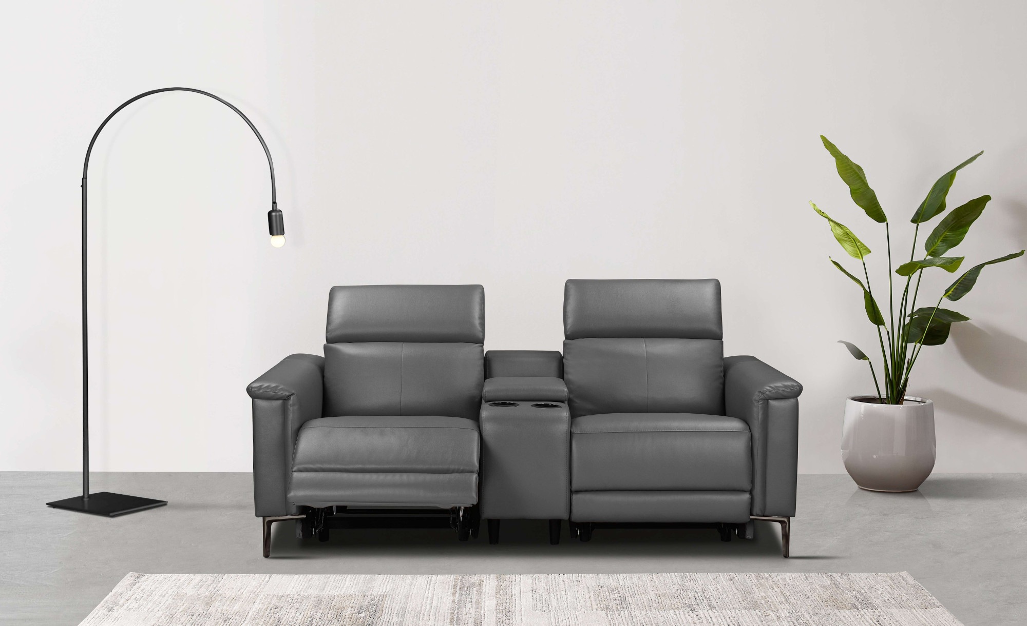 Home affaire 2-Sitzer "Lund, 2er-Kinosofa, TV-Sessel, Multimedia-Sofa, USB- günstig online kaufen