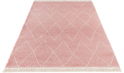 HANSE Home Hochflor-Teppich »Jade«, rechteckig, 35 mm Höhe, Pastellfarben mit Fransen,... kaufen