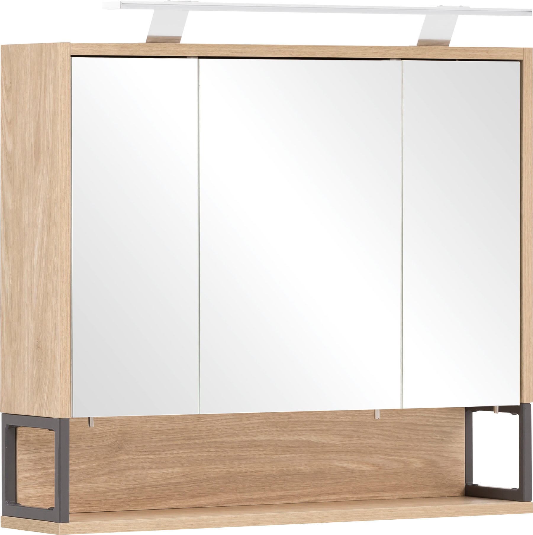 Schildmeyer Spiegelschrank »Limone«, 70 cm, Breite kaufen BAUR | 3-türig, LED-Beleuchtung, Schalter-/Steckdosenbox