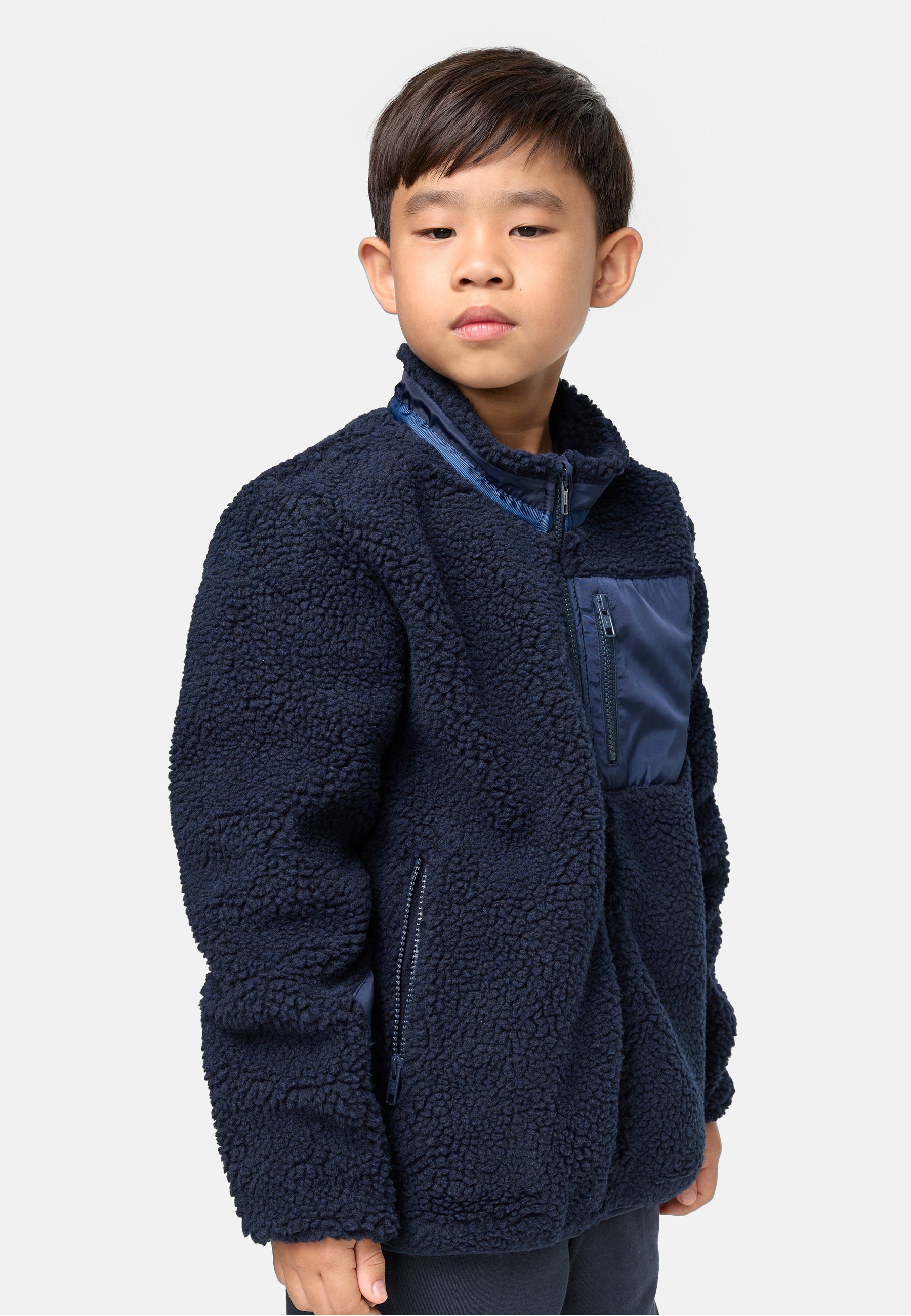 URBAN CLASSICS Winterjacke »Urban Classics Herren Boys Sherpa Jacket« 1 Stk. tlg. ohne Kapuze