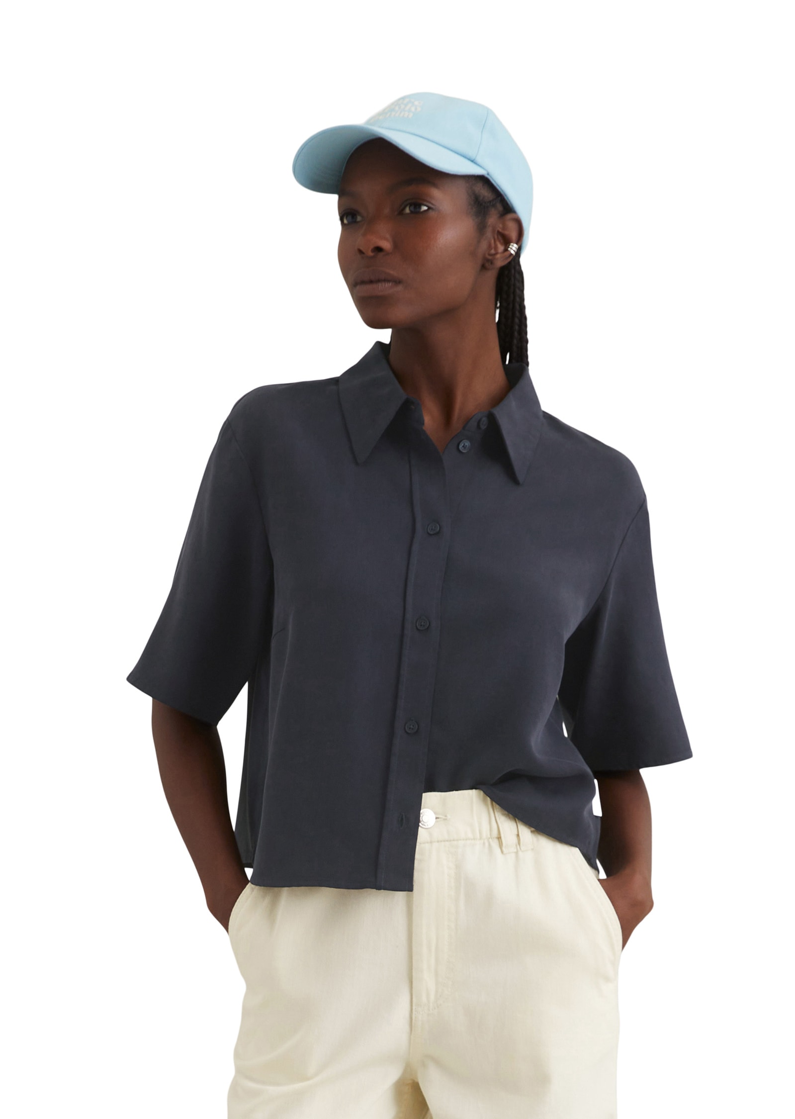 Marc O'Polo DENIM Kurzarmbluse »aus TENCEL™ Lyocell«
