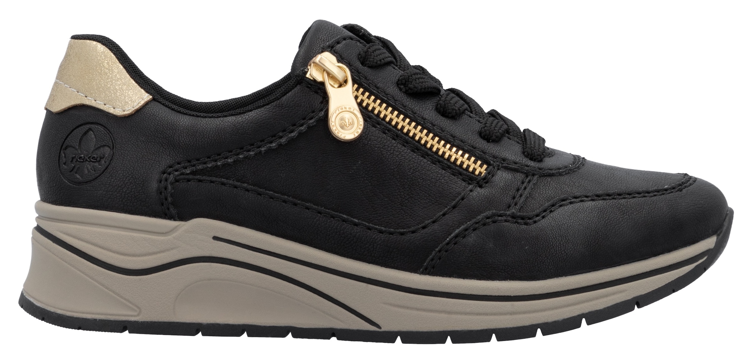 Rieker Keilsneaker, Halbschuh, Schnürschuh, Freizeitschuh mit Soft-Einlage