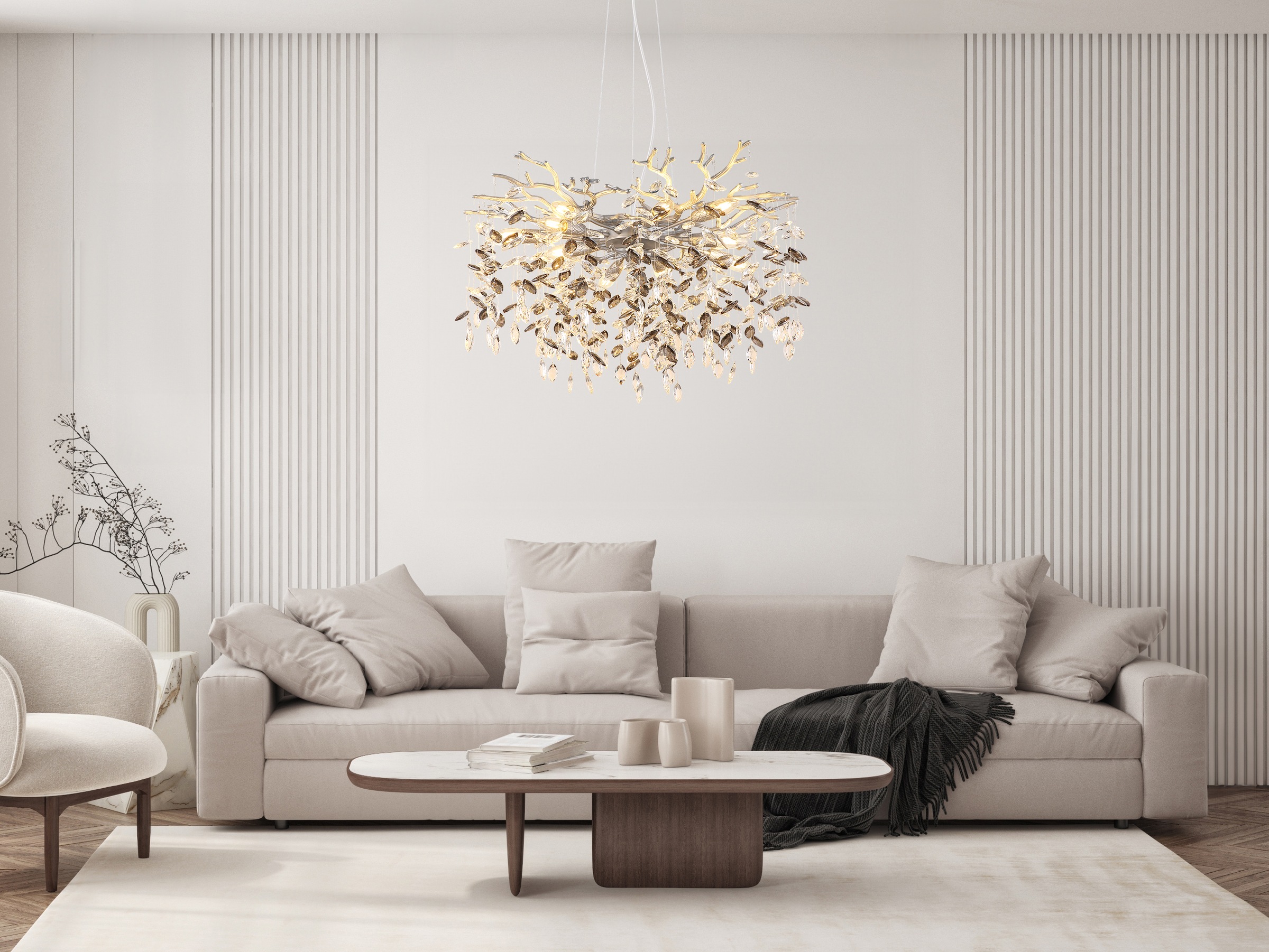 GLOBO LIGHTING Hängeleuchte »QUEENA« E14 1 Stk. Kristall Luster für Wohn- & Esszimmer