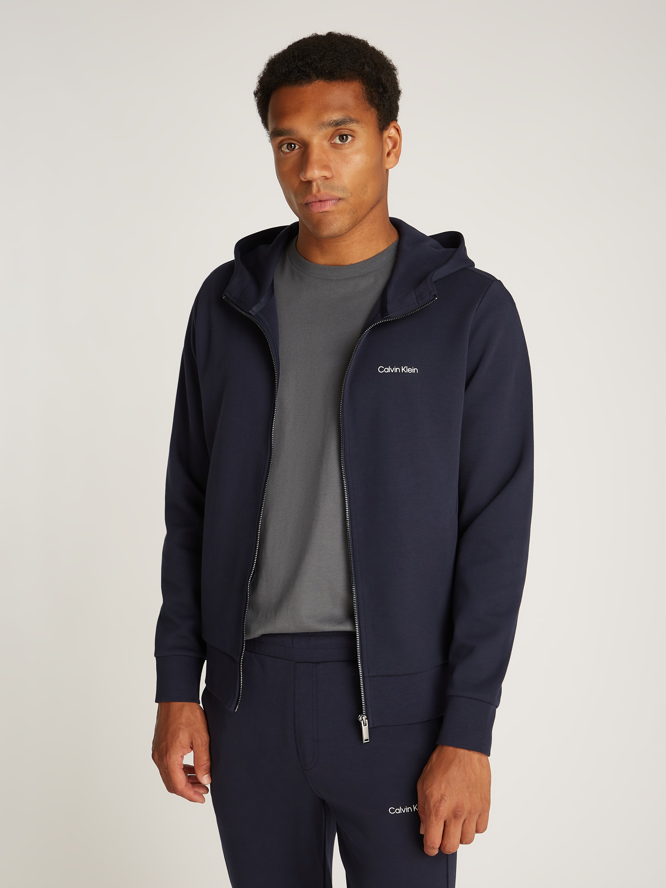 Calvin Klein Sweatjacke "MICRO LOGO REPREVE HOODIE JACKET", mit Logoschriftzug