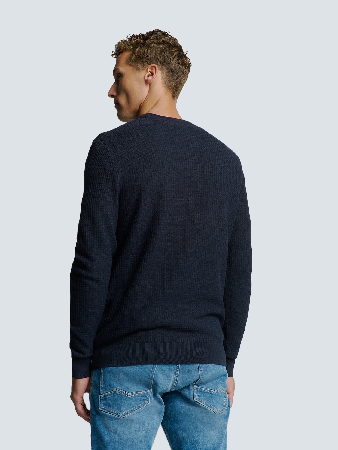 NO EXCESS Rundhalspullover »No Excess Zweifarbiger Rundhals-Pullover«