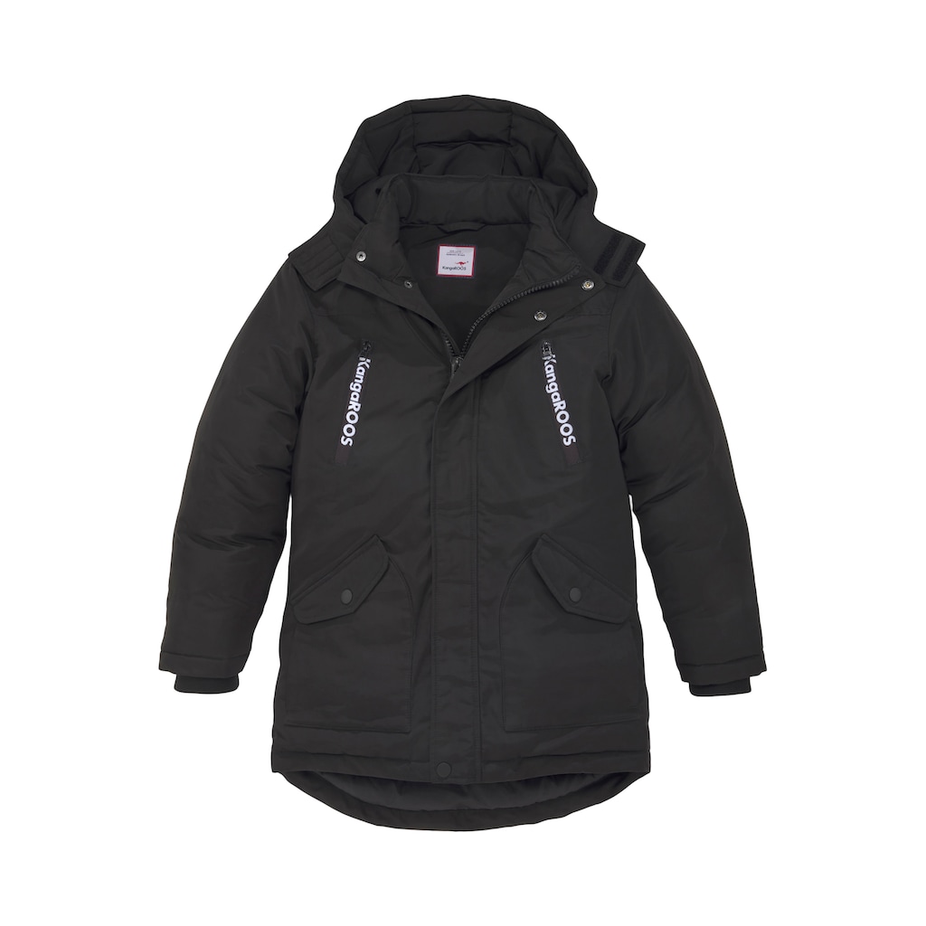 KangaROOS Parka »Outdoorjacke mit Reflektoren«, mit Kapuze