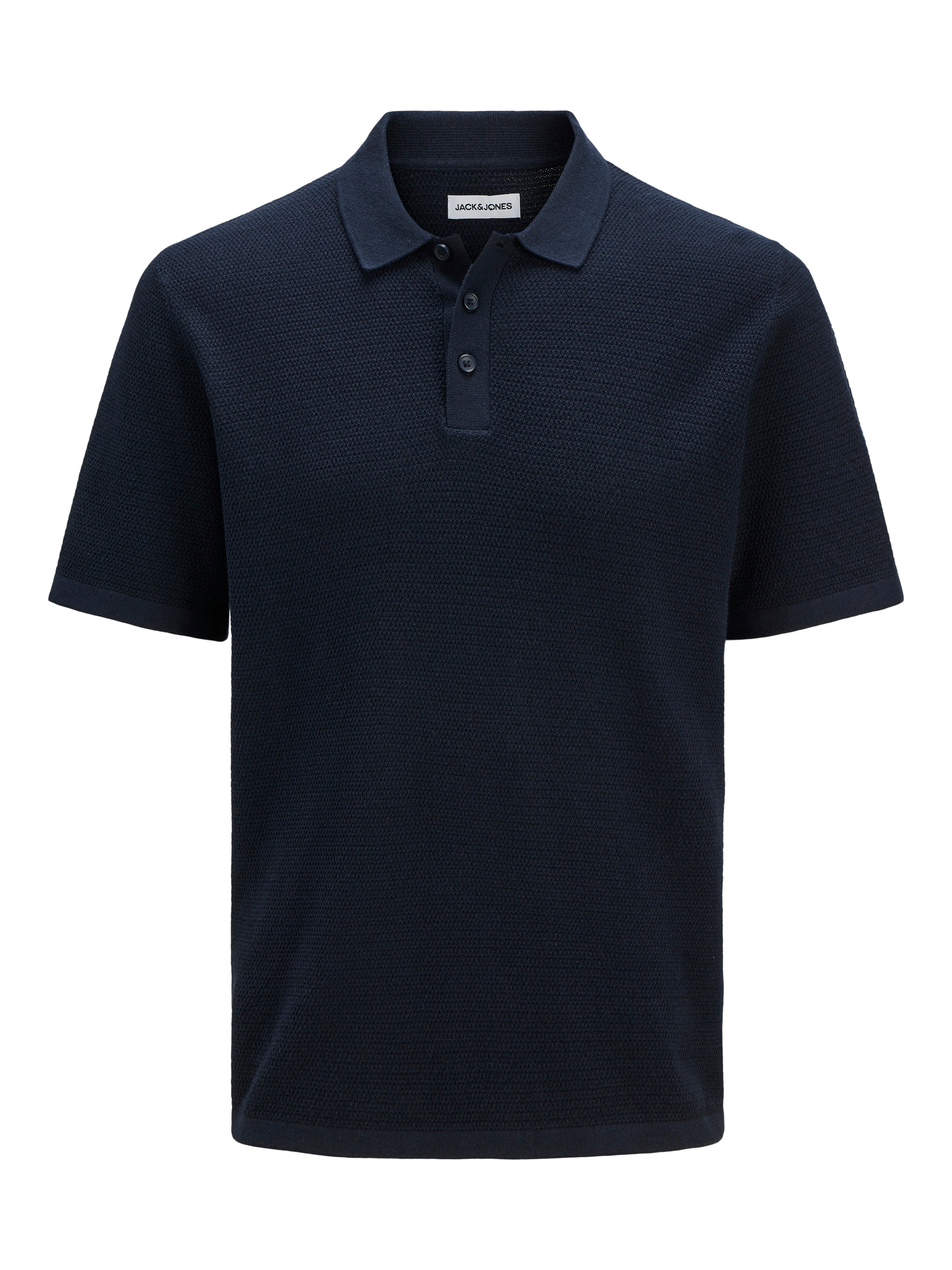 Jack & Jones Kurzarmpullover "JJEGEORGE KNIT POLO SS SN", mit Polo Kragen