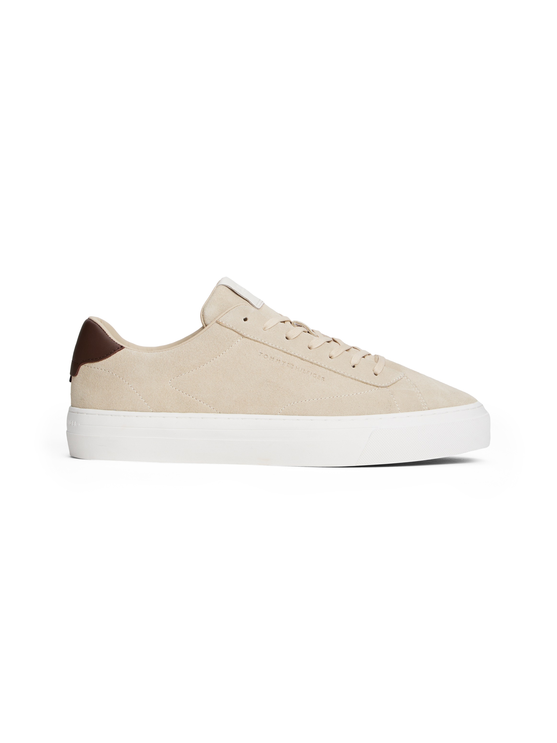 Tommy Hilfiger Sneaker »PREMIUM DRESS CUPSOLE SUEDE«, Freizeitschuh, Halbschuh, Schnürer mit seitlicher Logoprägung