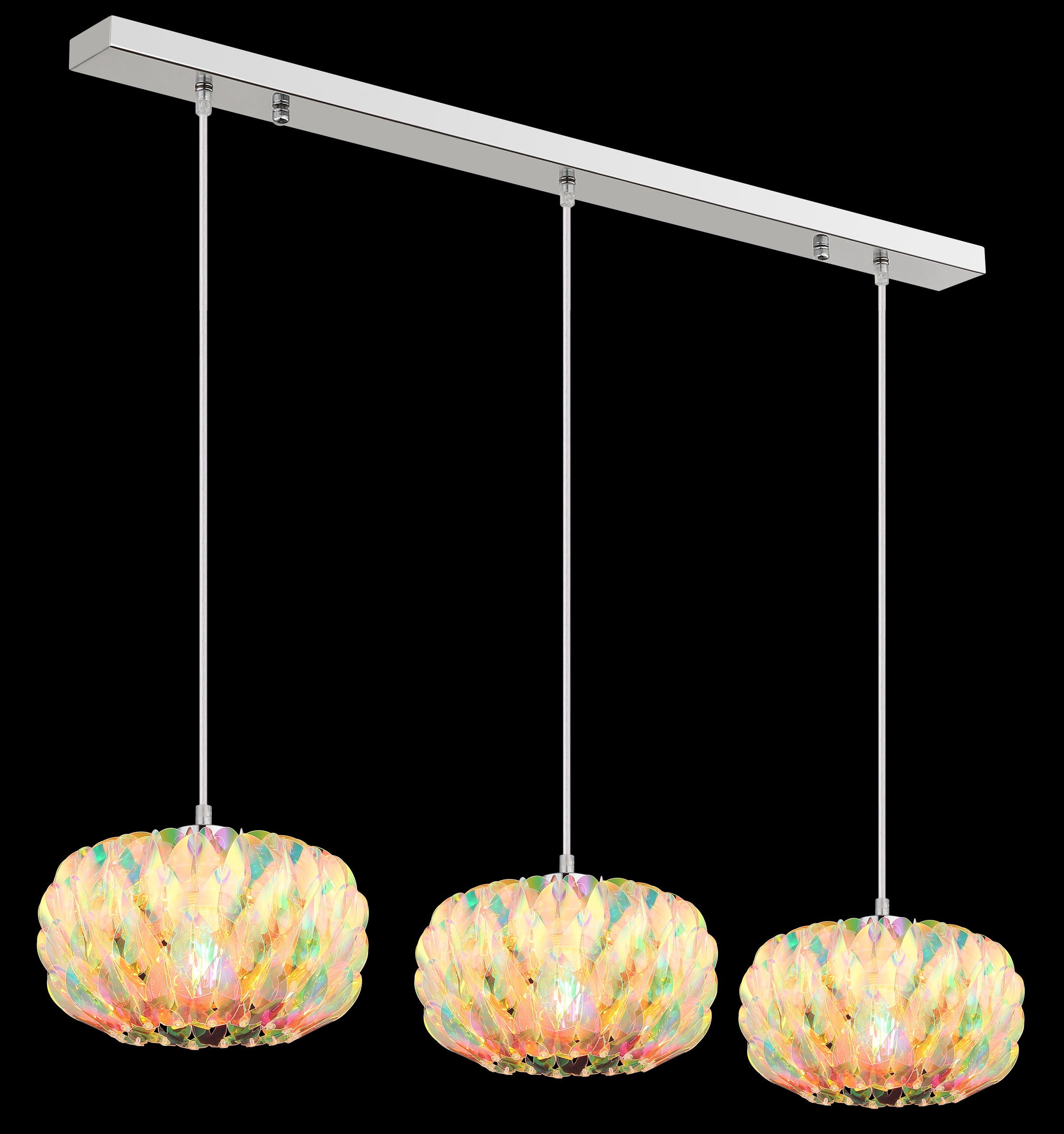 GLOBO LIGHTING Hängeleuchte »JUANA« E27 1 Stk. Verchromte Hängeleuchte mit Klarglas, modern & flexibel