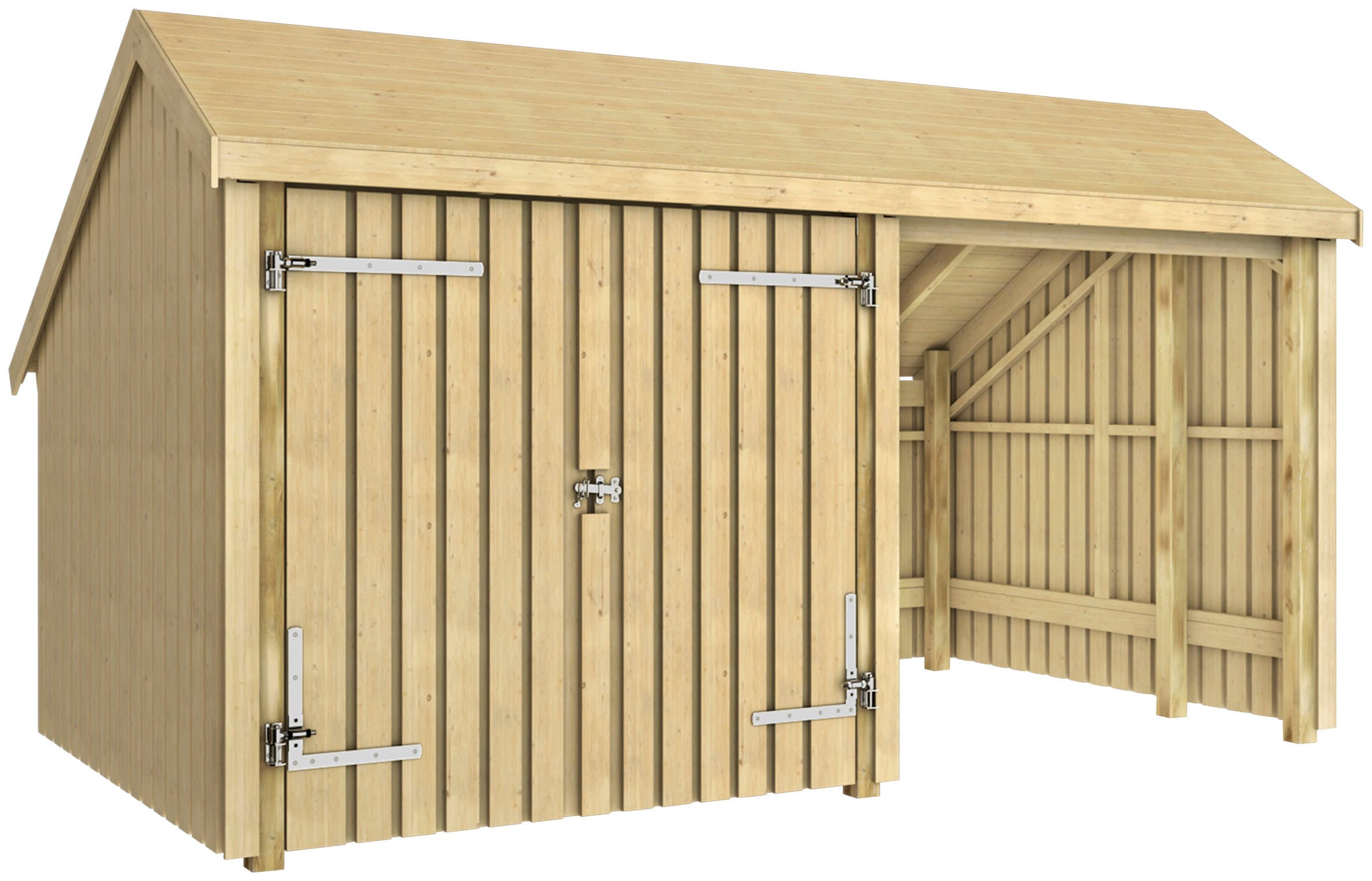 PLUS Gartenhaus "Multi" Gartenhaus 10,5 m², Doppeltür, Dachpappe/Aluleisten günstig online kaufen