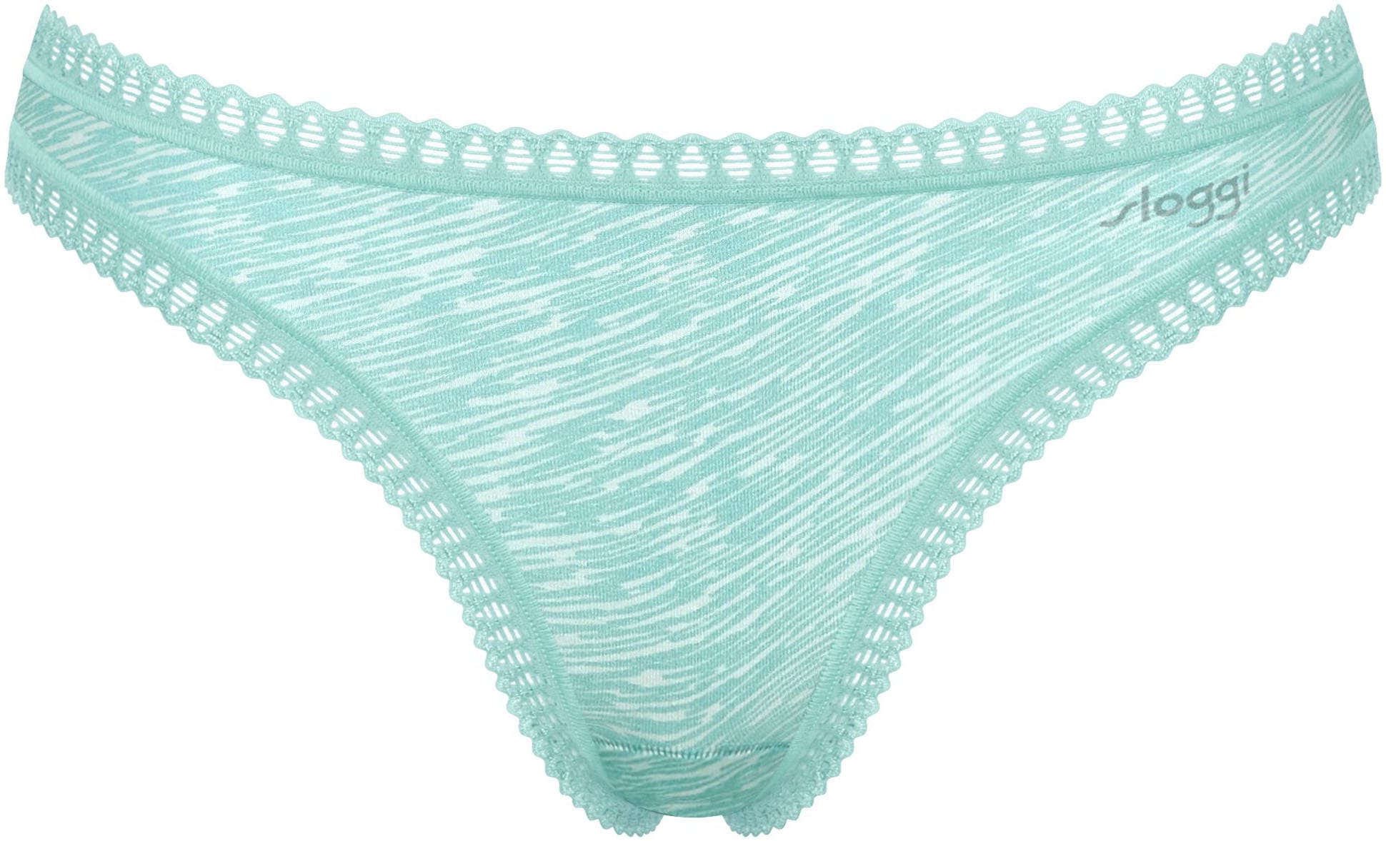 sloggi Slip »GO Crush String C3P«, (3er Pack), Spitzendetails