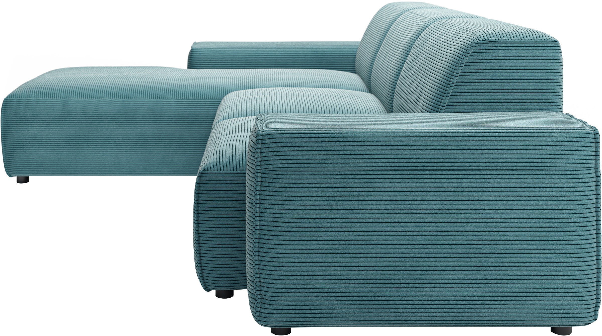 andas Ecksofa »Glimminge L-Form auch in Breitcord, Feincord + Easy care-Bezug,«, Breite 264, Zierkissen