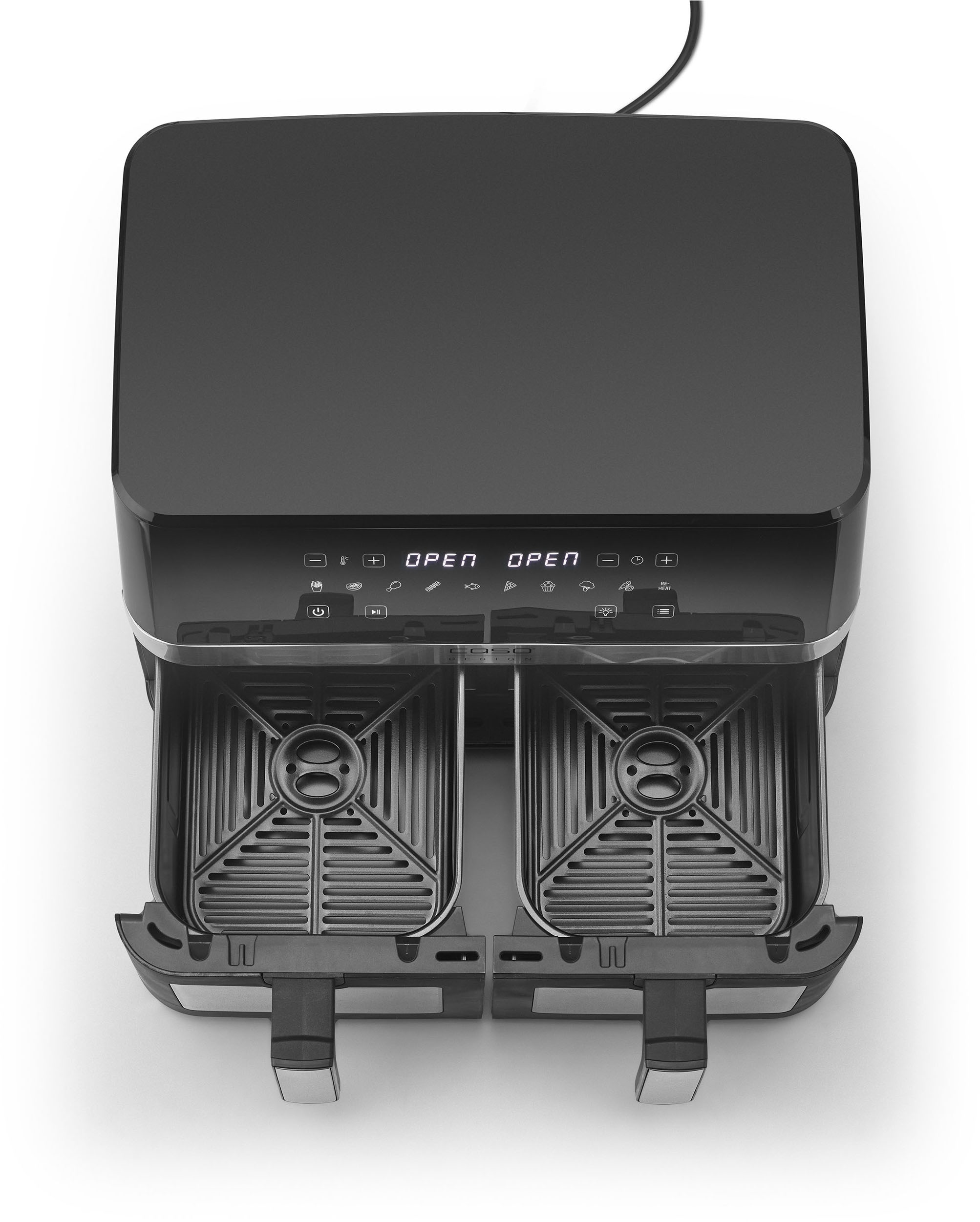 Caso Heißluftfritteuse »3186 Design AirFry DuoChef«, 2200 W, Fassungsvermögen 0 l