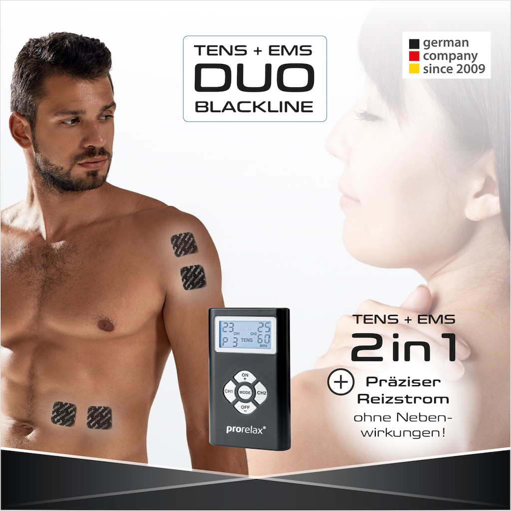 prorelax TENS-EMS-Gerät »BLACKLINE TENS EMS DUO«