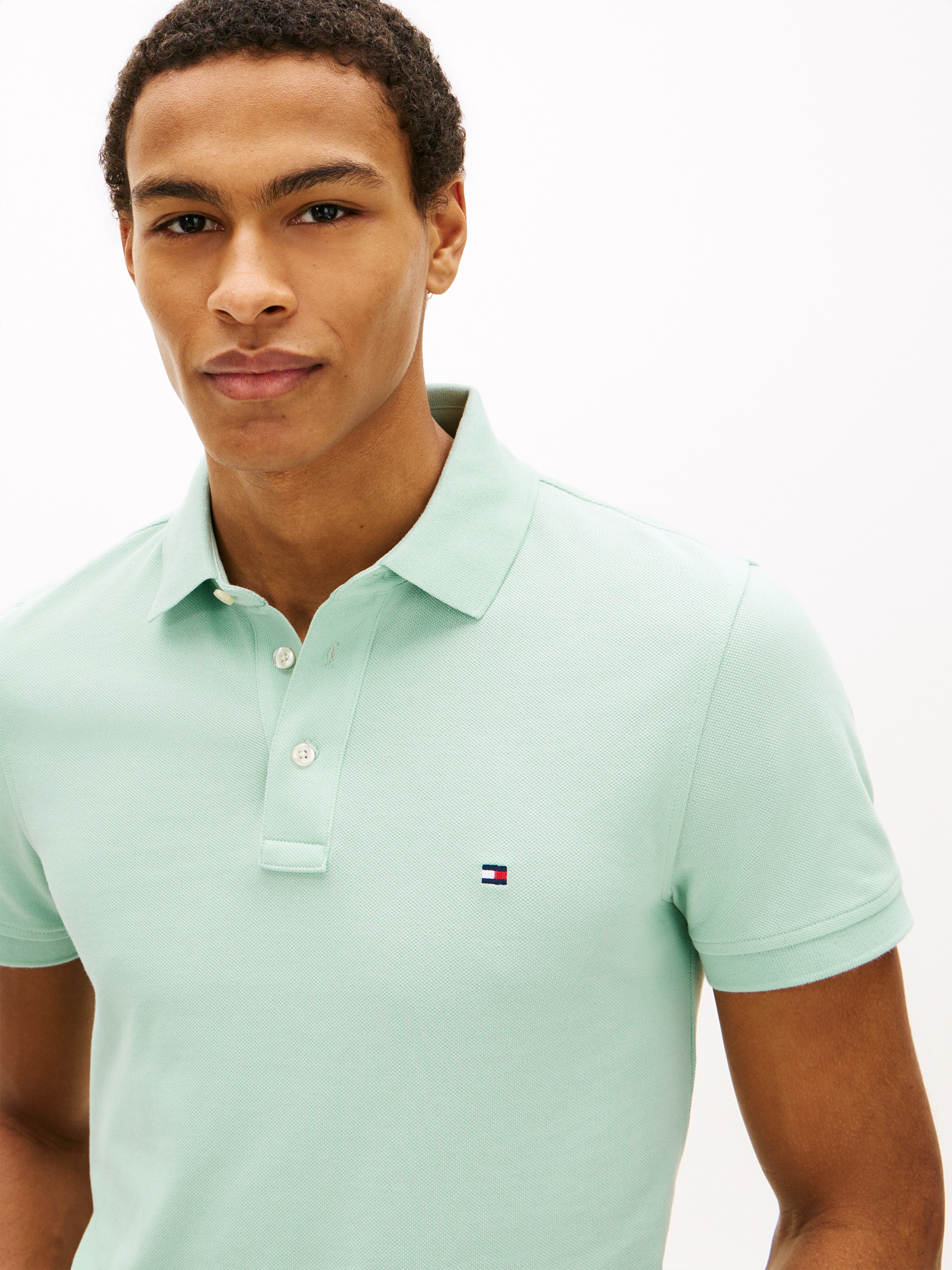 Tommy Hilfiger Poloshirt "1985 SLIM POLO" Markenstickerei, aus Baumwoll-Piq günstig online kaufen