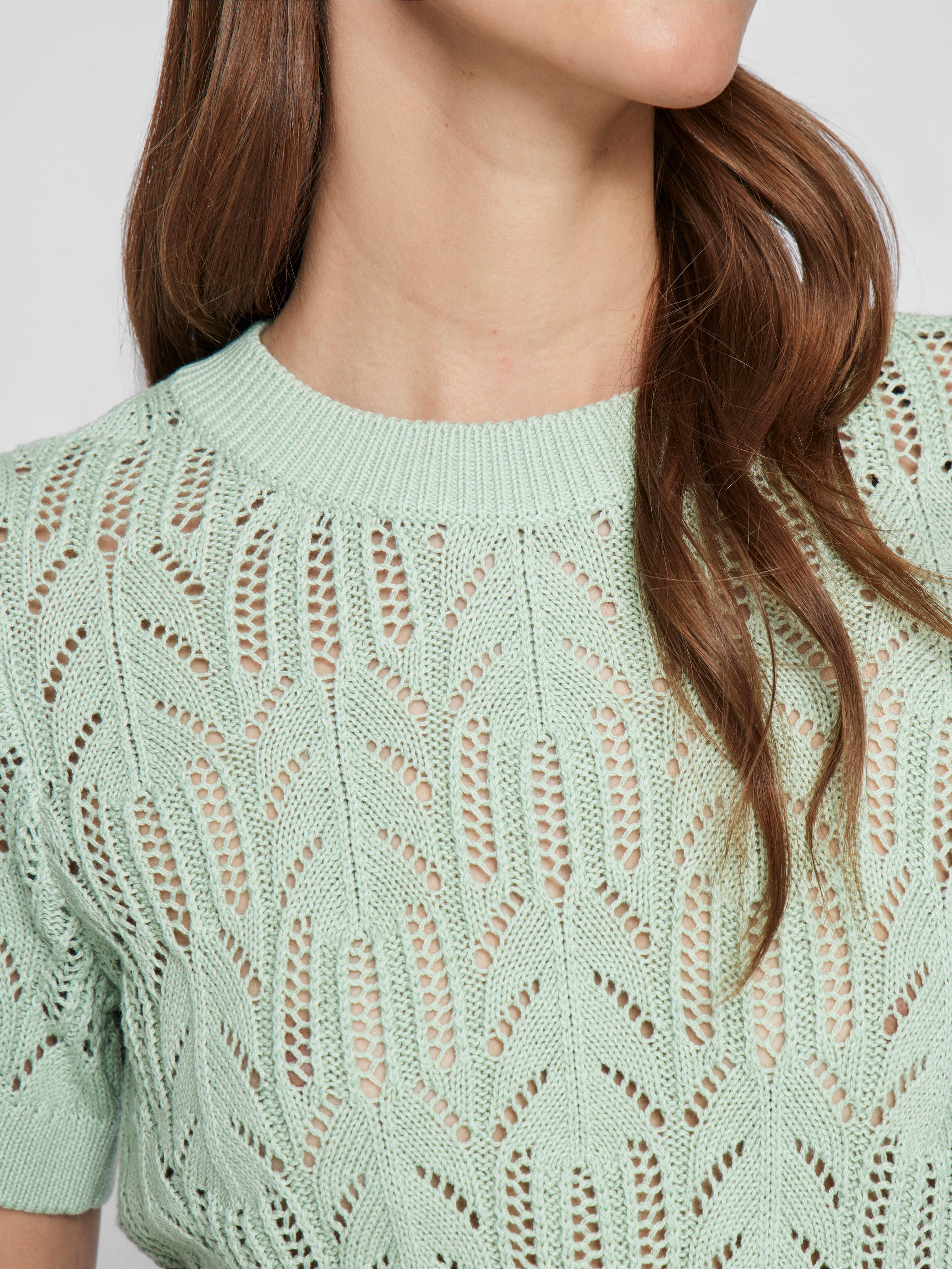 Vila Kurzarmpullover »VICOTTI S/S O-NECK KNIT TOP - NOOS«
