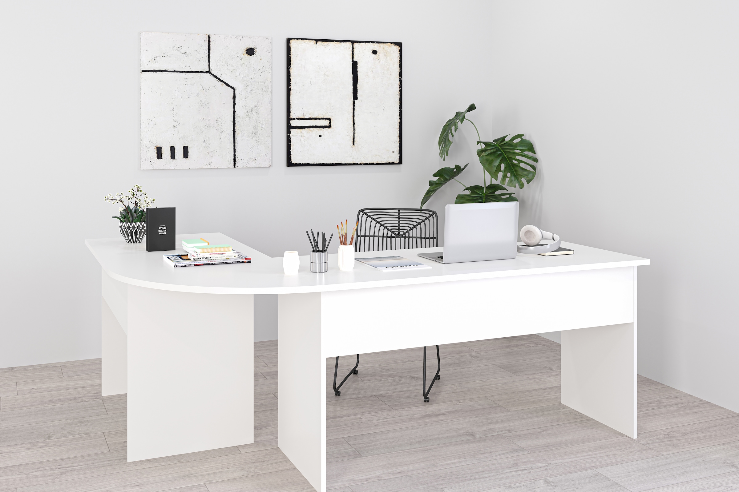 FMD Eckschreibtisch "Tiell" Winkel Schreibtisch, Bürotisch, beidseitig mont günstig online kaufen