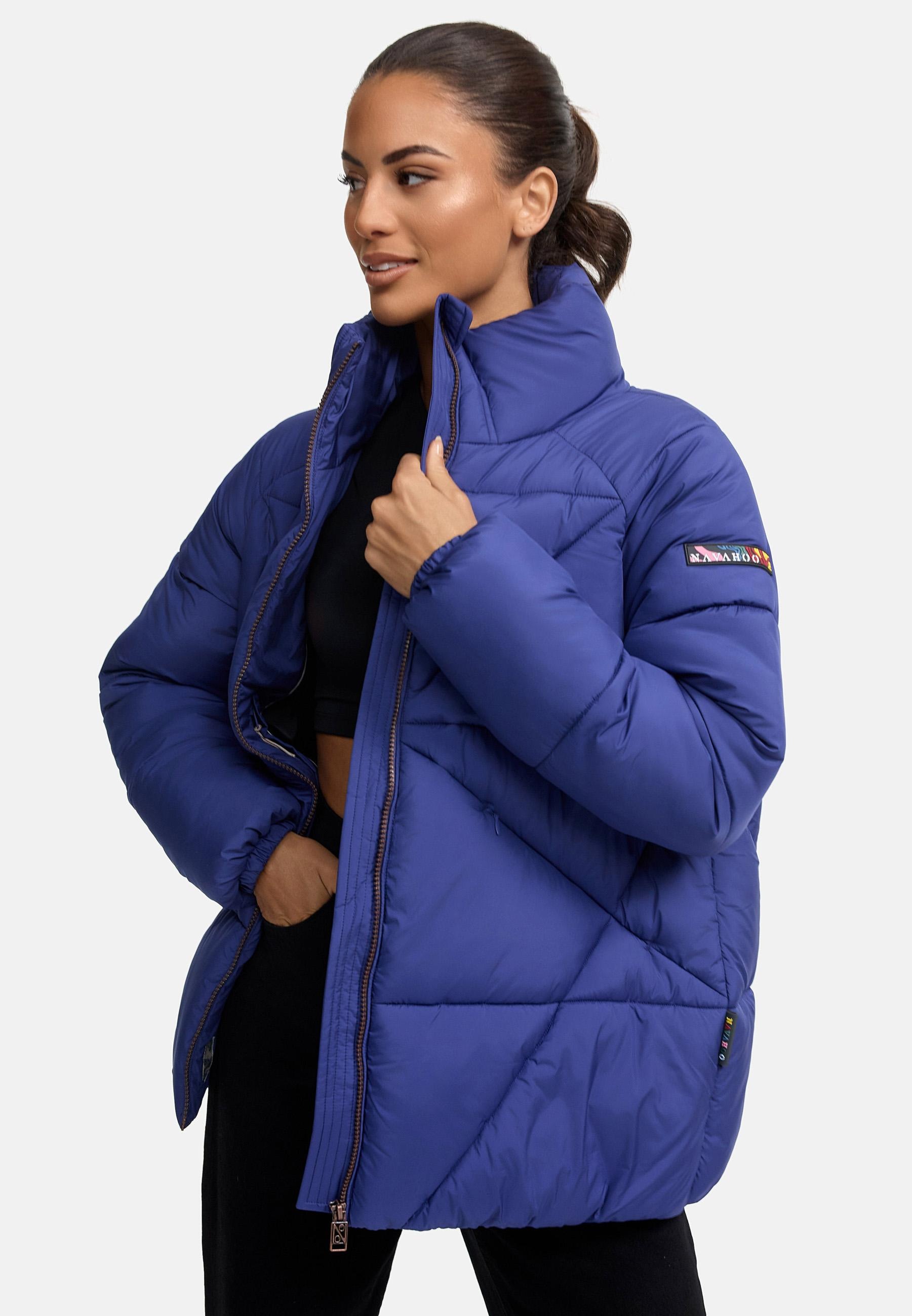 Navahoo Steppjacke »Schokolinaa 14«, ohne Kapuze, Winterjacke mit modischer Steppung & hohem Kragen