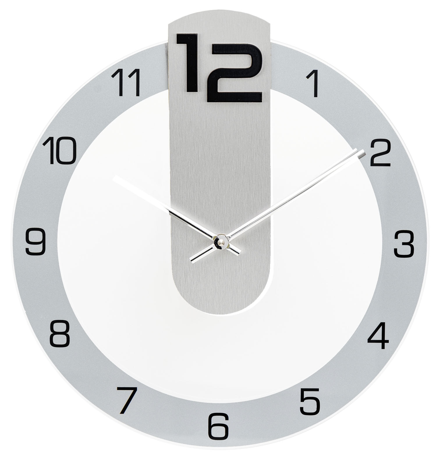 AMS Wanduhr Quarzuhr, Holz, Wohnzimmer, Esszimmer, Küche, Arbeitszimmer, Büro,Flur