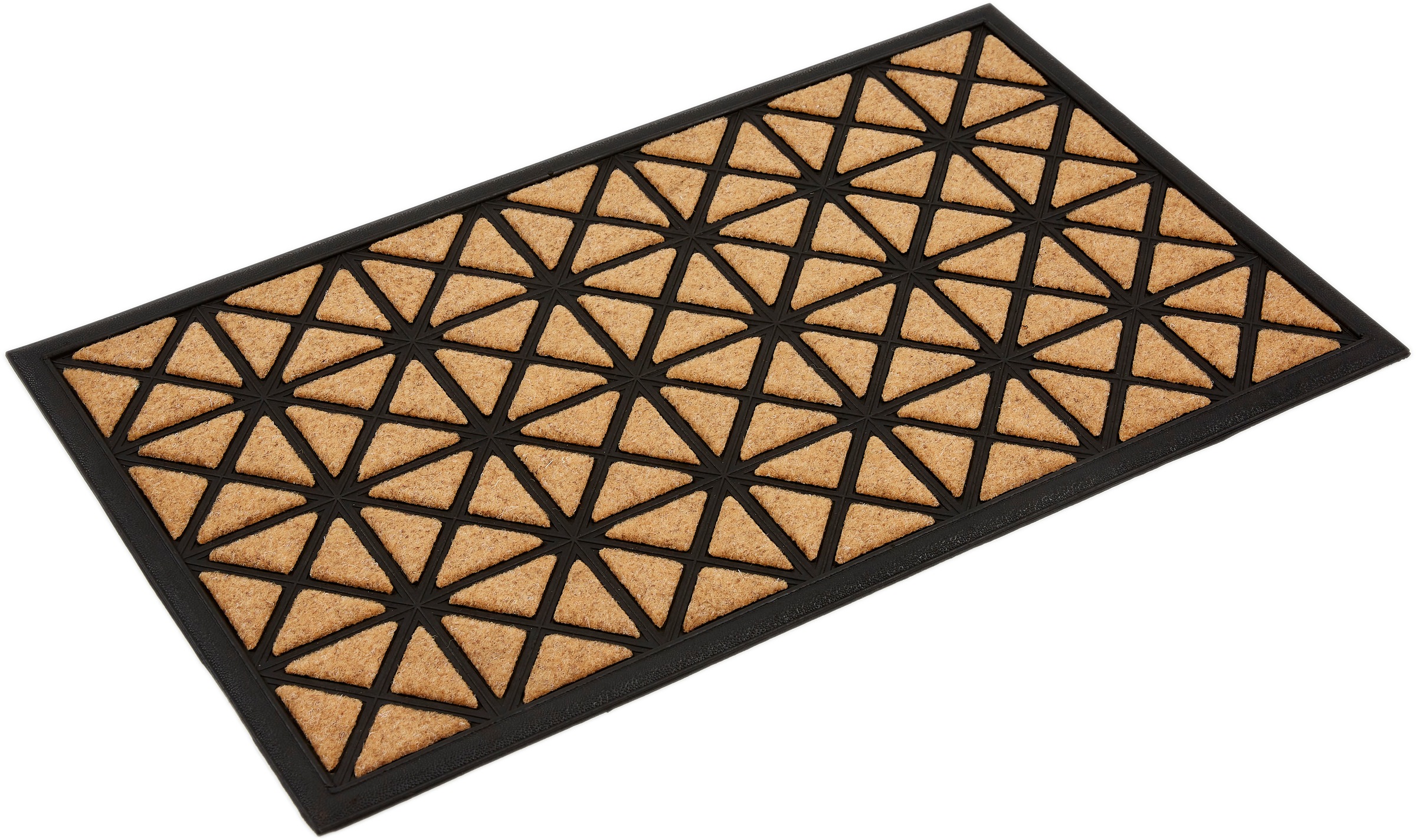 Fußmatte ASTRA "Border Graphic", beige (natur), B:45cm H:8mm L:75cm, Gummi, Kunstfaser, Teppiche, Fußmatte, Türmatte, Schmutzfangmatte, rutschfest, In und Outdoor 2