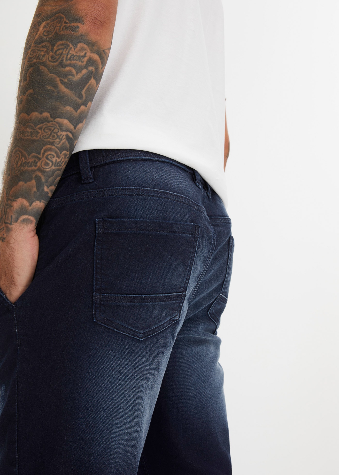 bonprix Jogg Pants »Regular Fit Jeans-Jogger mit Komfortbund, Straight« mit Komfortbund