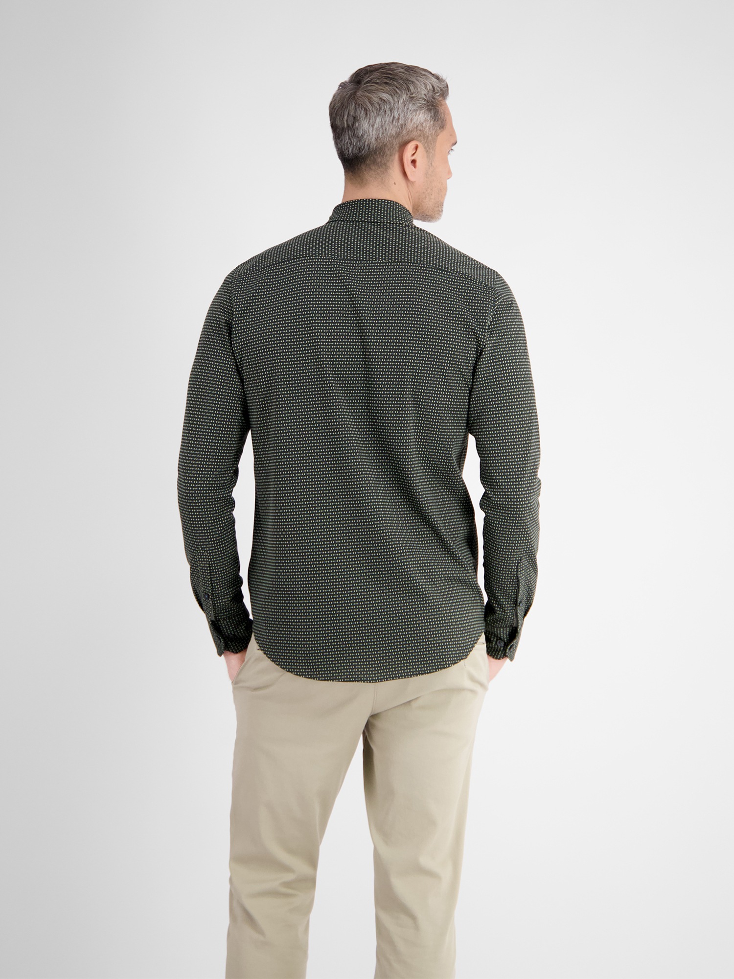 LERROS Langarmhemd »Herren Jerseyhemd mit Haifischkragen«