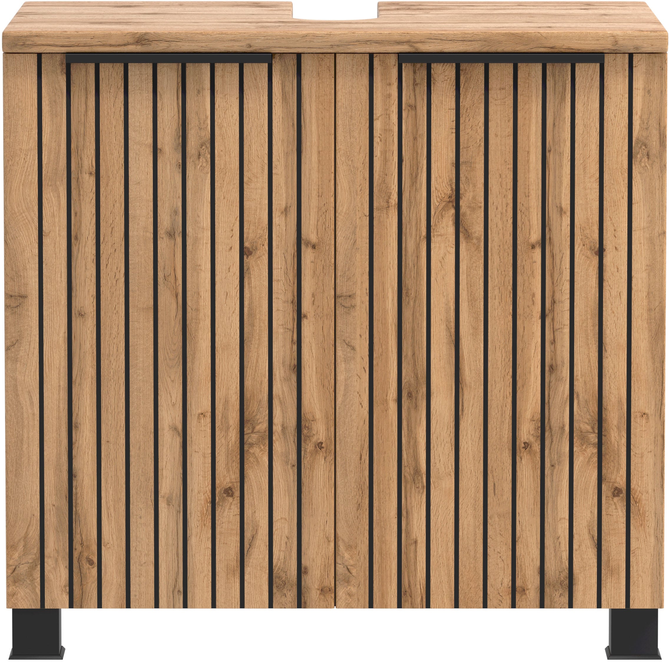 welltime Waschbeckenunterschrank, Welltime, Breite 60 cm, 2-türig, gedämpft