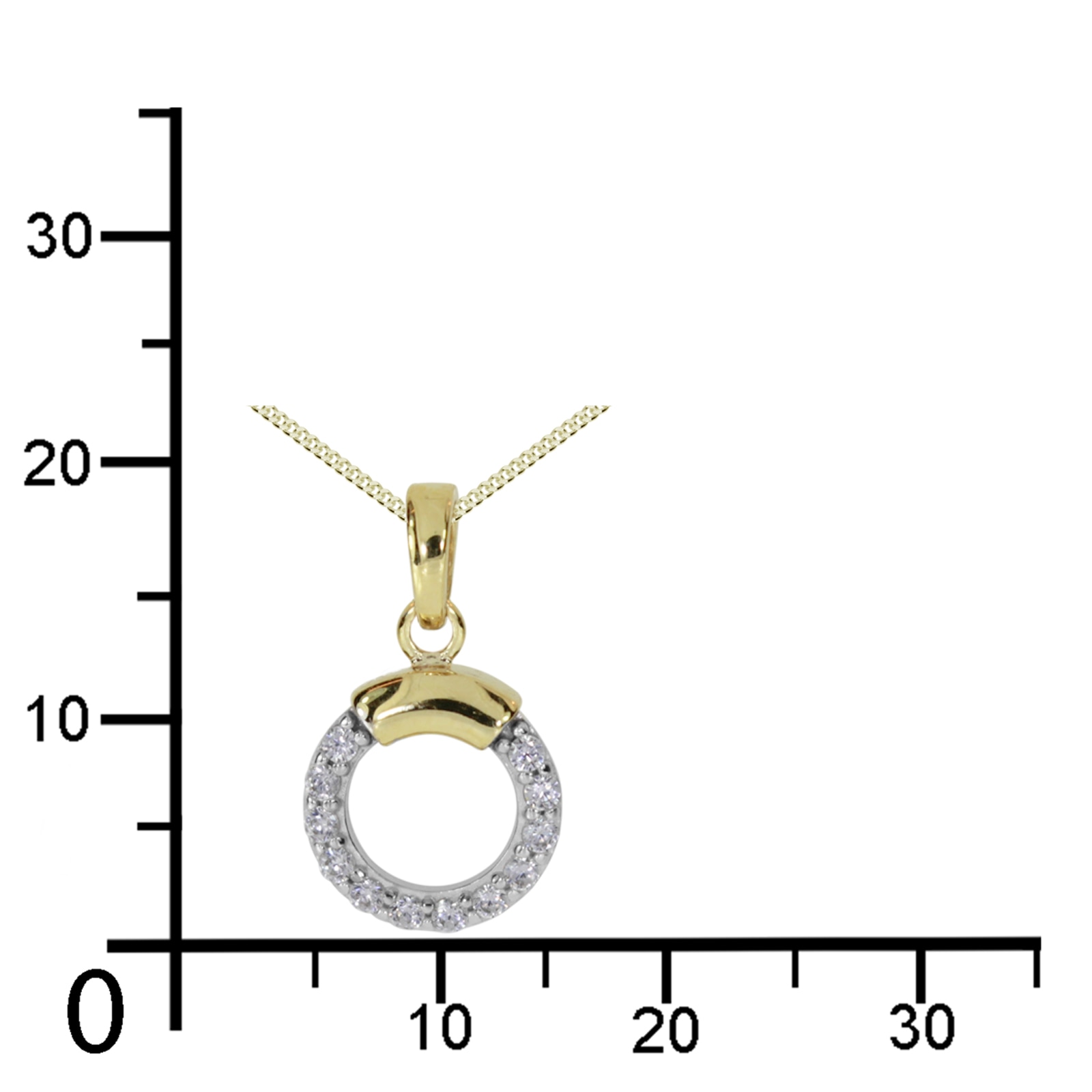 OSTSEE-SCHMUCK Kette und Anhänger Set »- Meva - Gold 333/000 - Zirkonia«