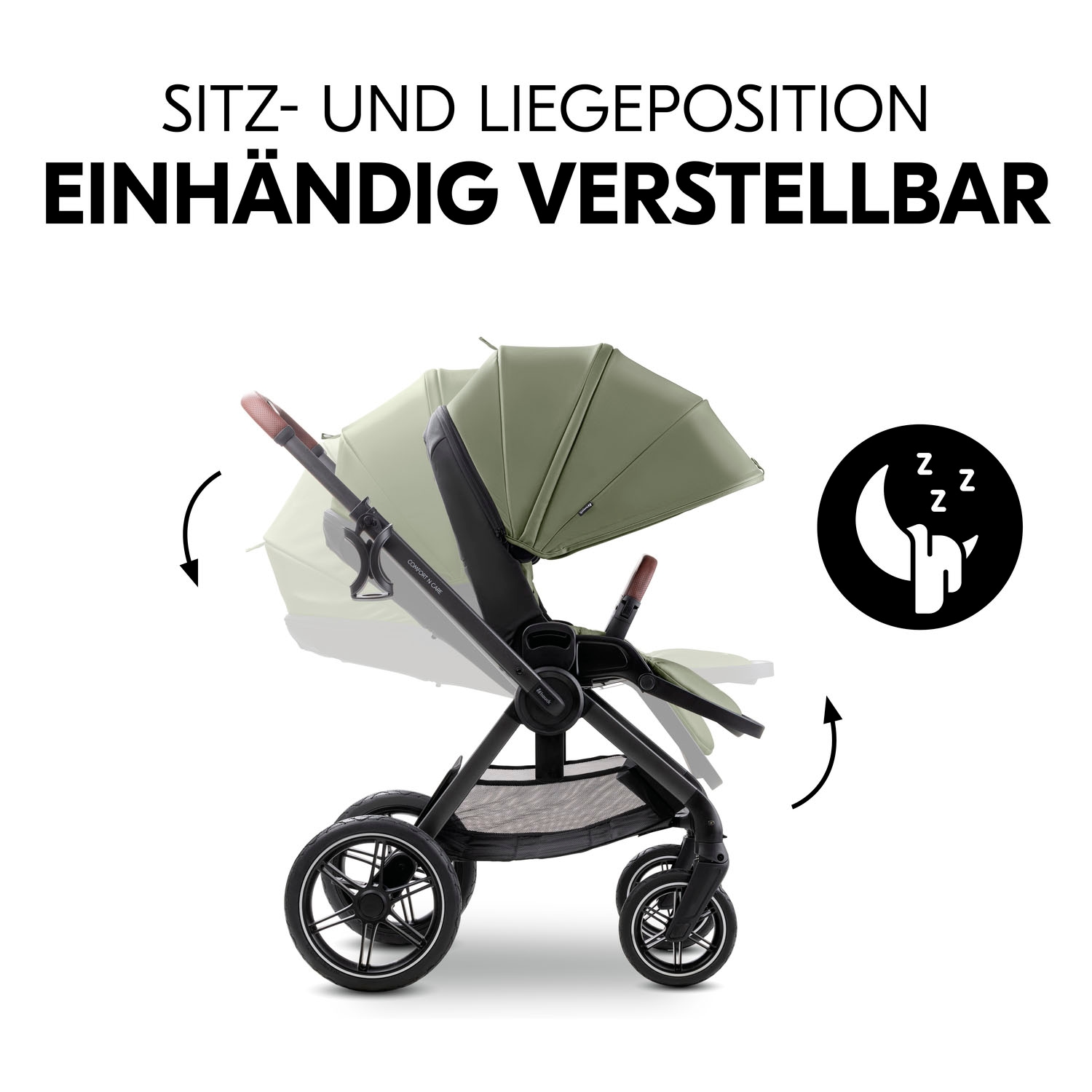 Hauck Kombi-Kinderwagen »Comfort N Care«, 22 kg, Belastbarkeit bis 22 kg