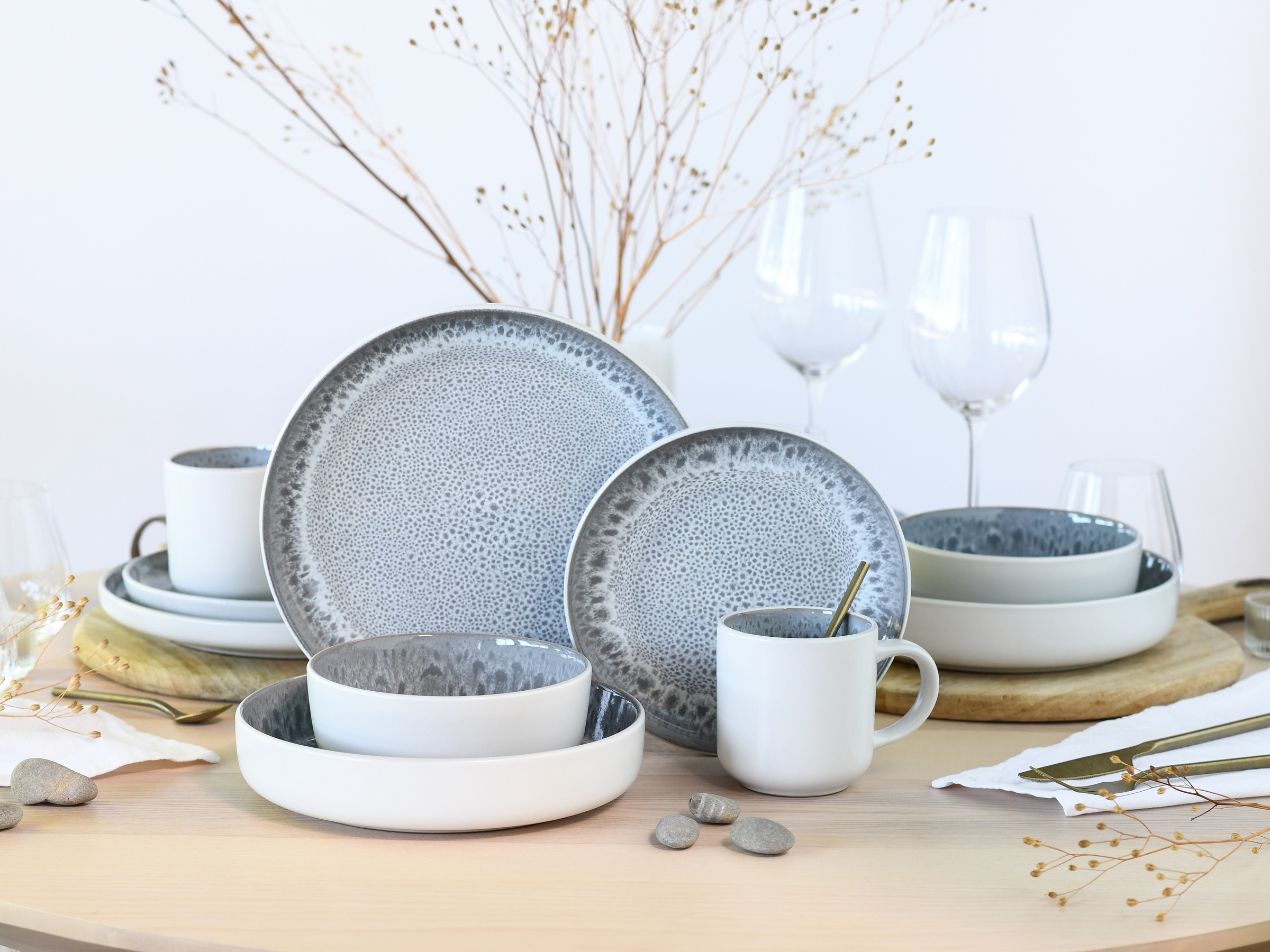 OTTO home Kombiservice "modernes Geschirr-Set, Service Lykk" hohe Haltbarke günstig online kaufen