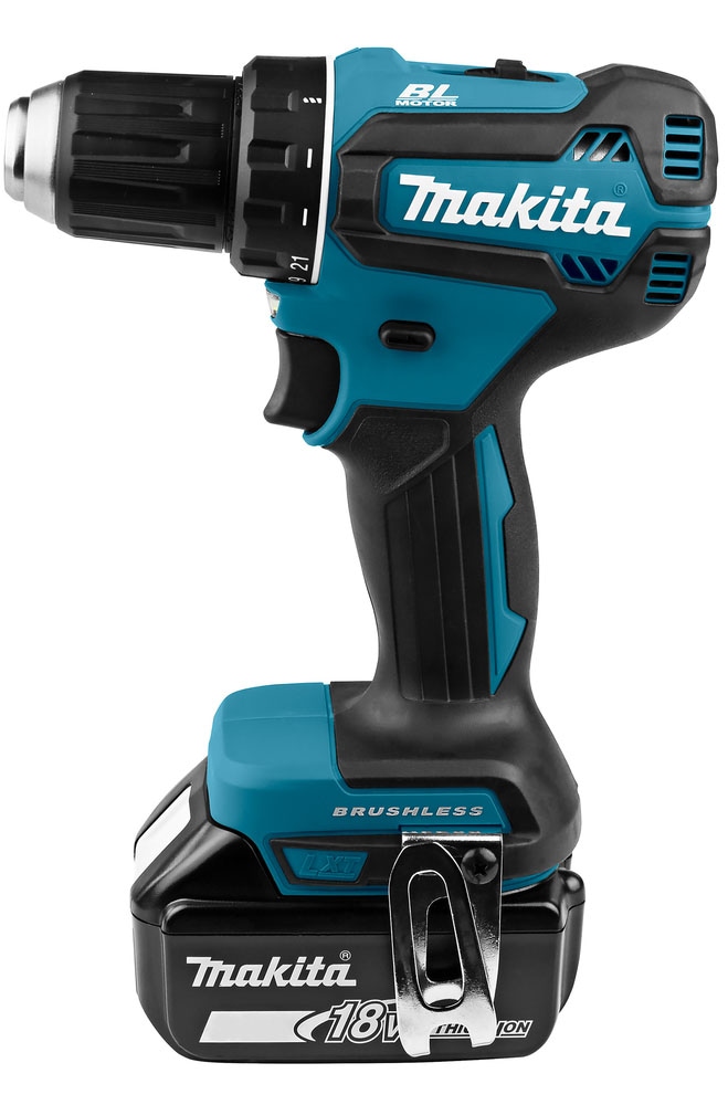 Makita Akku-Bohrschrauber »DDF485RTJ«, inkl. 2 Akkus 18V/3Ah, Ladegerät und Koffer