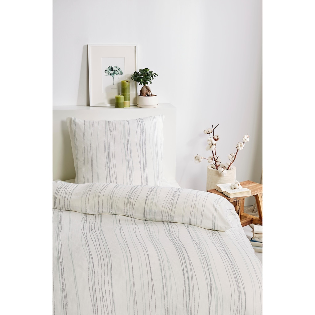 Primera Bettwäsche »Bio Crepe Stripes«, (2 tlg.)