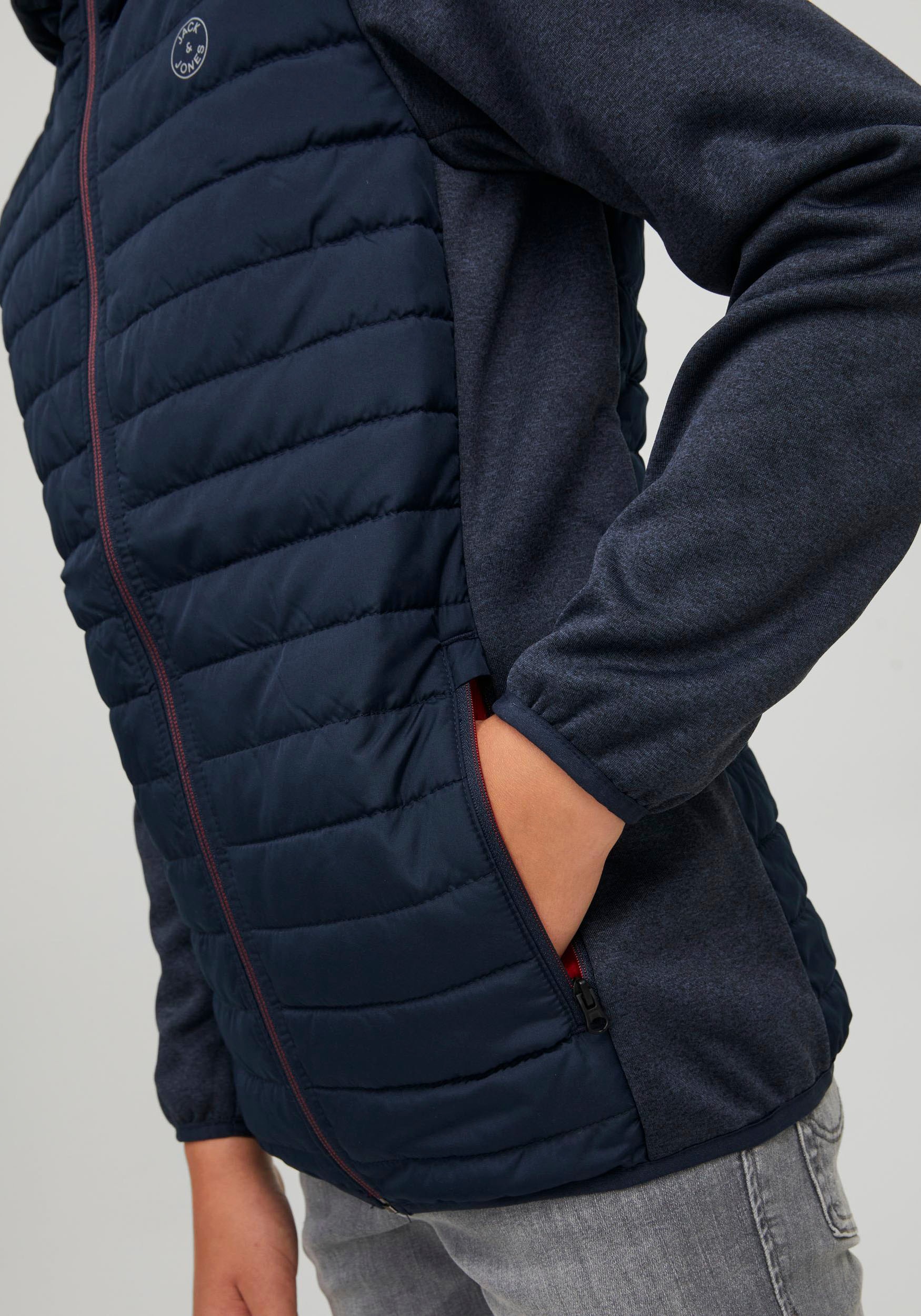 Jack & Jones Junior Hybridjacke »JJEMULTI QUILTED JACKET NOOS JNR«, mit Kapuze