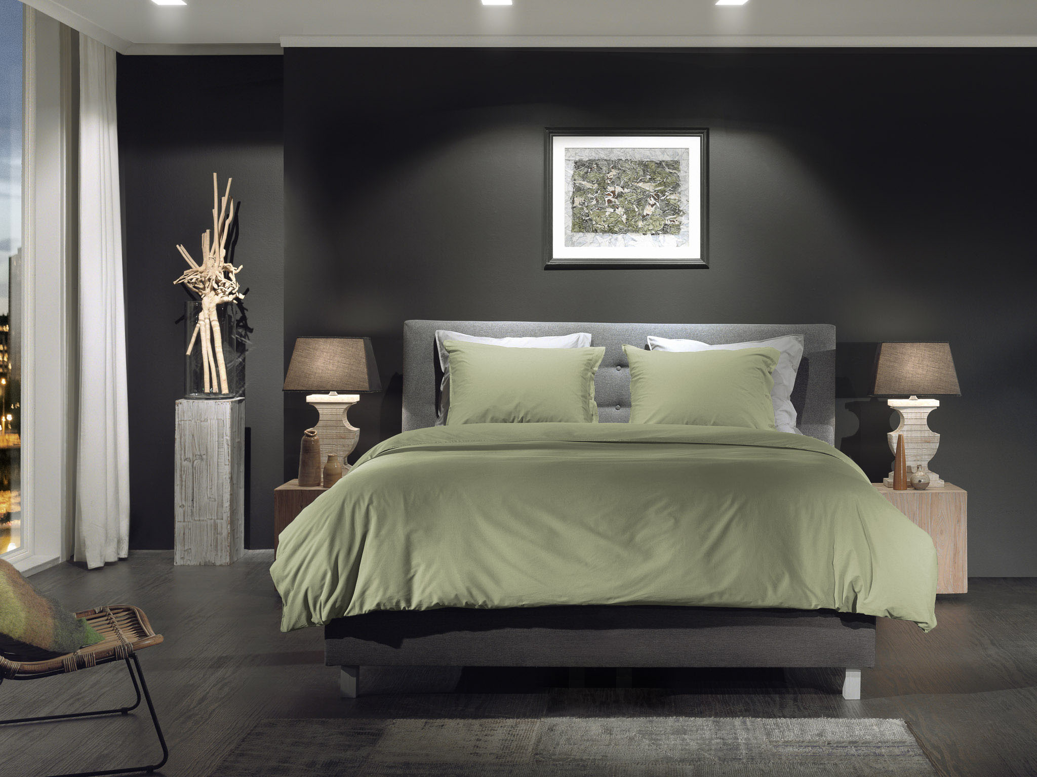 YELLOW "Percale" 2 Stk. Uni Design, 100% Baumwolle ab 135x200 cm.