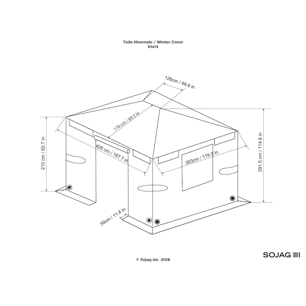 Sojag Pavillon-Schutzhülle